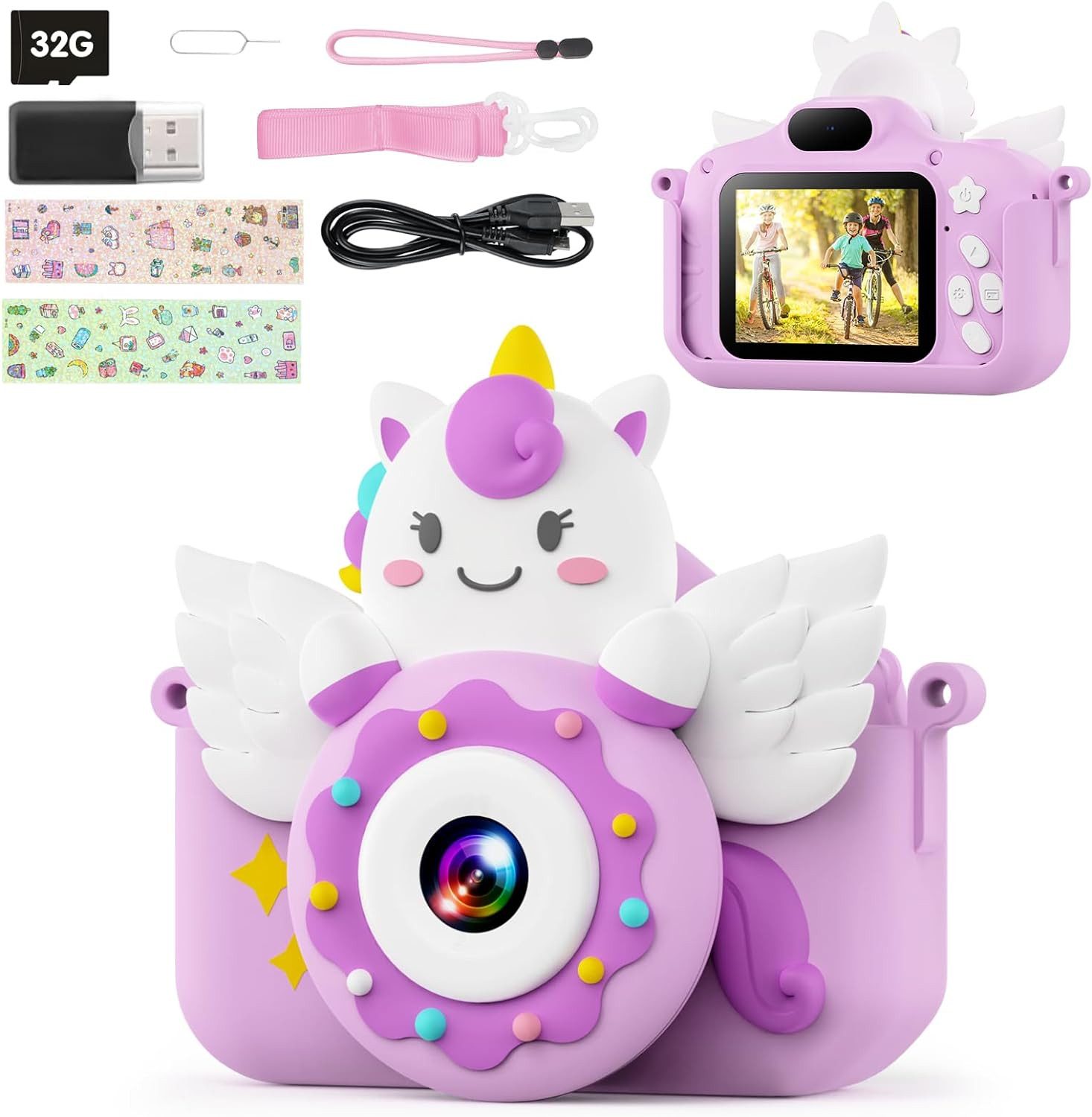 TIATUA Spielzeug für 3-12 Jahre Mädchen Jungen Kinderkamera (20 MP, Selfie Digitalkamera Fotoapparat Weihnachts Geburtstagsgeschenke)