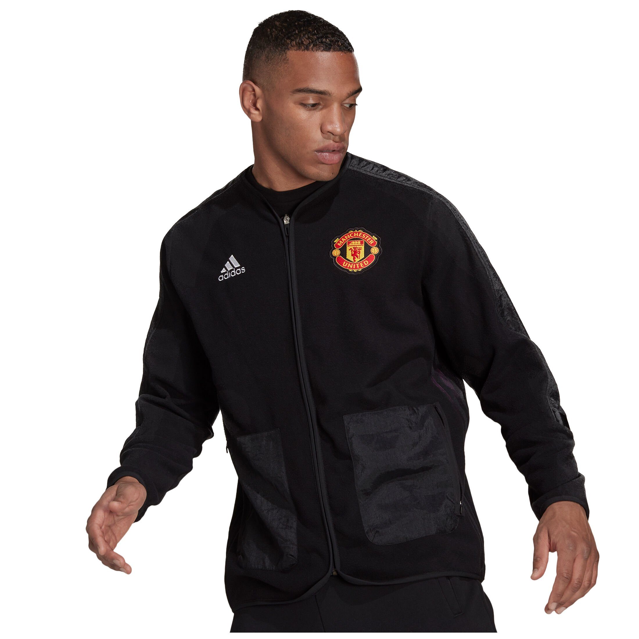 United adidas Mid-Layer Performance Jacke Herren Manchester Travel Sweatjacke