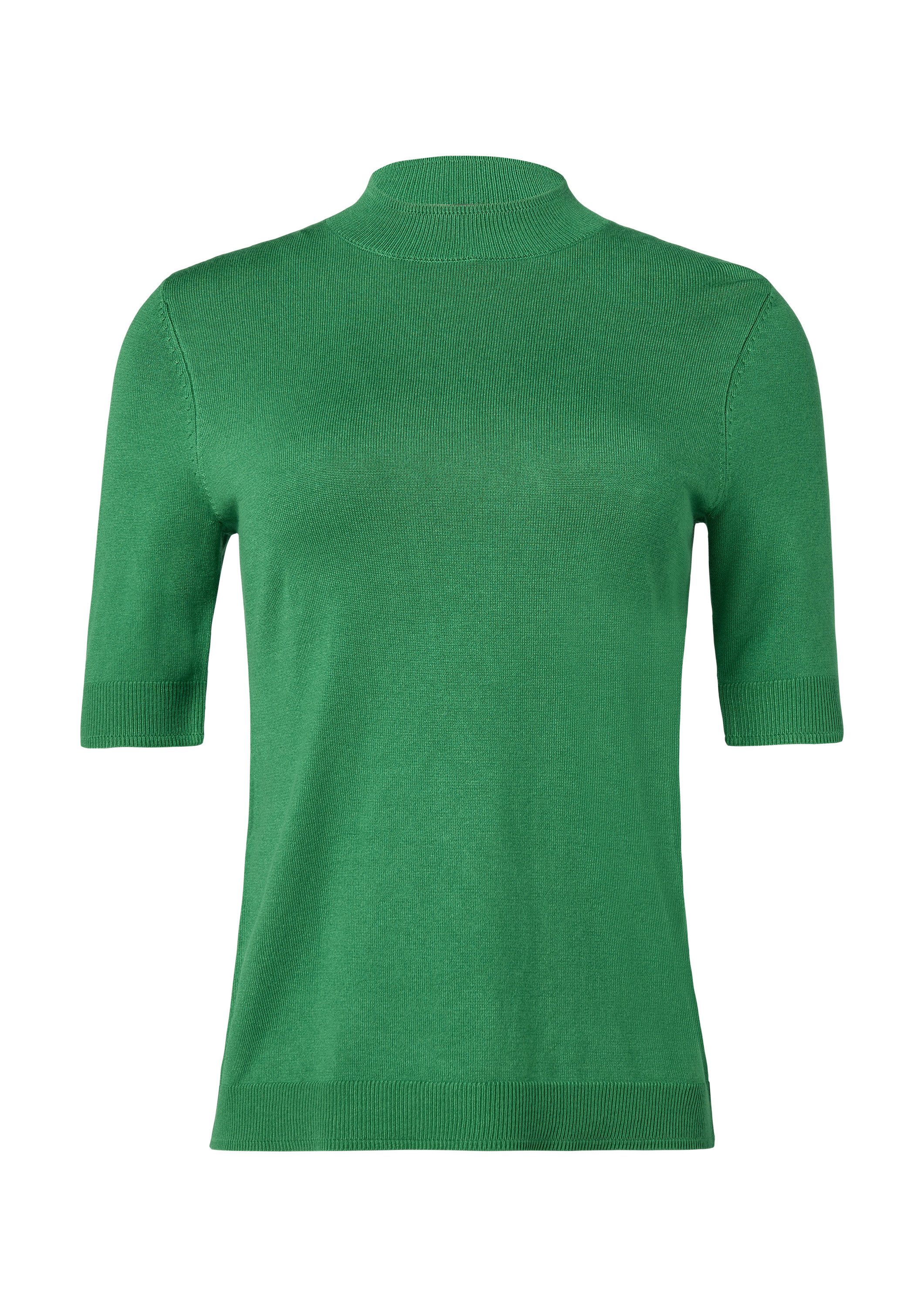 comma Kurzarmpullover Strickpullover Schmaler Feinstrick-Pullover mit günstig online kaufen