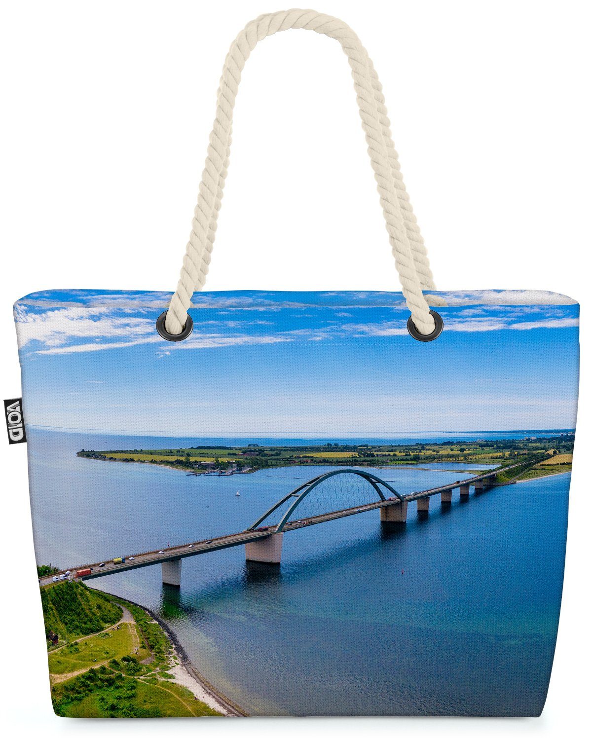 VOID Strandtasche (1-tlg), Fehmarn Küste Nordsee Ostsee Wattenmeer Hafen Südstrand Fehmarnsbrück