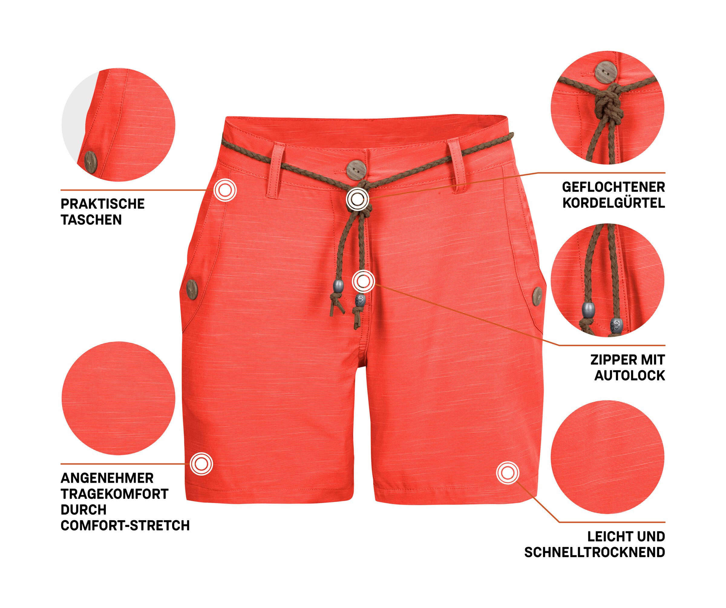 G.I.G.A. DX by killtec Shorts GS 89 WMN SHRTS Schnelltrocknende Damen Shorts mit Comfort-Stretch und Kordelgürtel – Bild 5 von 5
