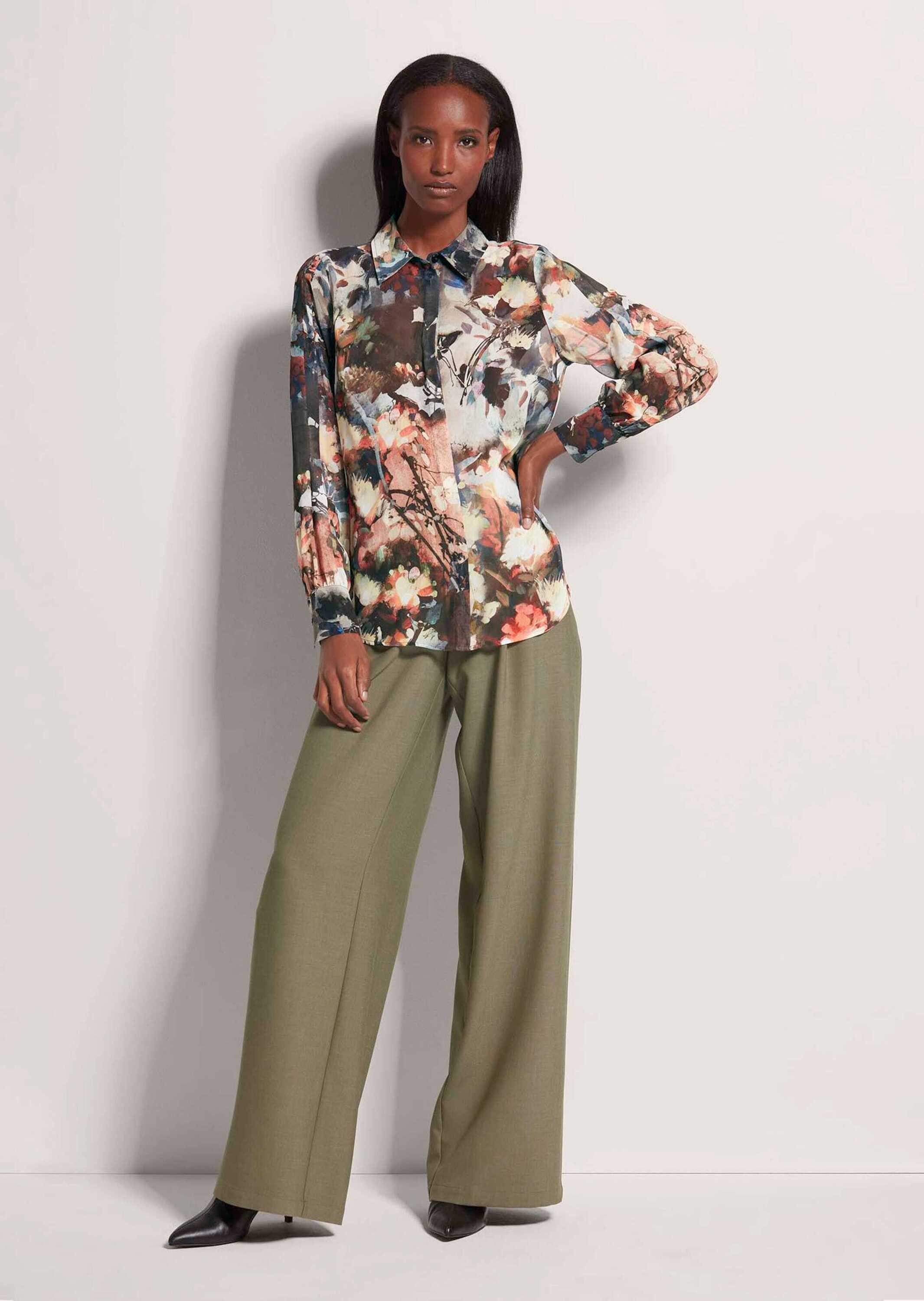 MADELEINE Hemdbluse Transparente Bluse mit Unikat-Print günstig online kaufen