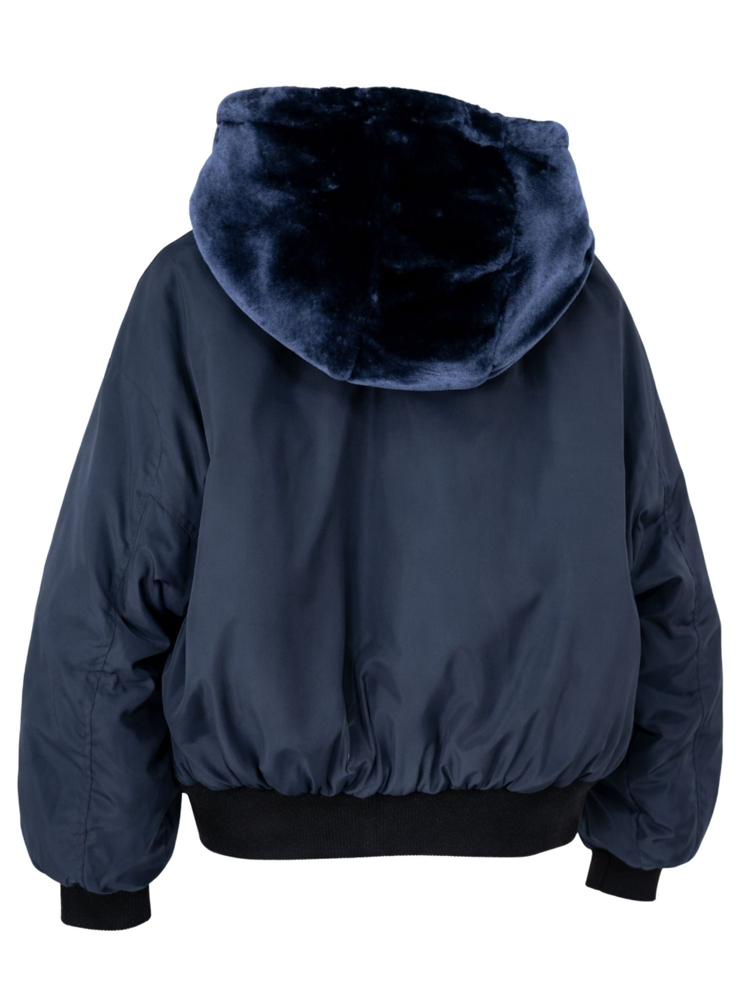LEMONI Winterjacke Winter-Wendejacke mit Kapuze 2 in 1 für Mädchen - dunkelblau Wendejacke