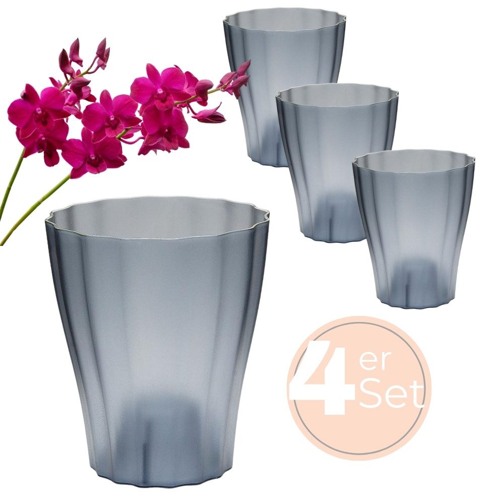 GarPet Blumentopf 4x Orchideentopf Transparent Orchideen günstig online kaufen