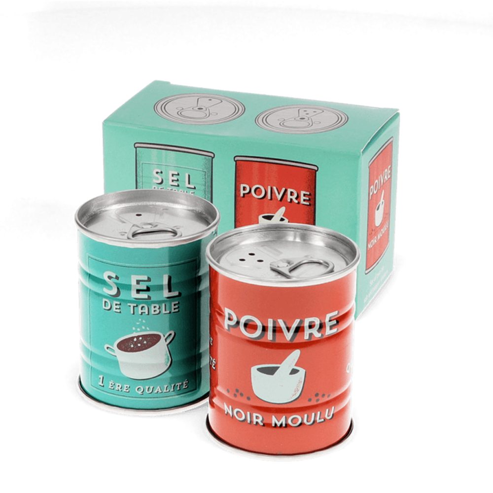 Rex London Salz- / Pfefferstreuer SEL & POIVRE, (Retro-Design, Set, 2-tlg), ca. Ø 5,2 x 6,7 cm (je Streuer) – Bild 4 von 5