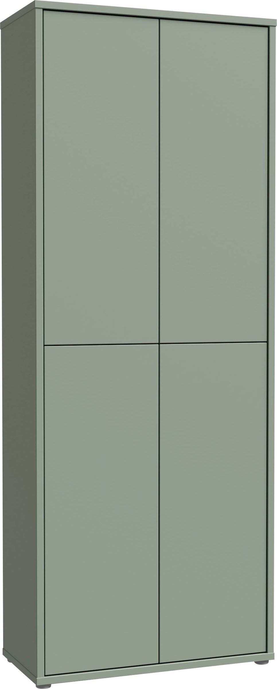 FORTE Schuhschrank Alice Springs, Schuhschrank, Höhe 191,9 cm, 4 Türen, viel Platz (B/H/T 74,5/191,9/34,9 cm) Stauraumschrank, Mehrzweckschrank, Breite 74,5 cm, mit 8 Böden