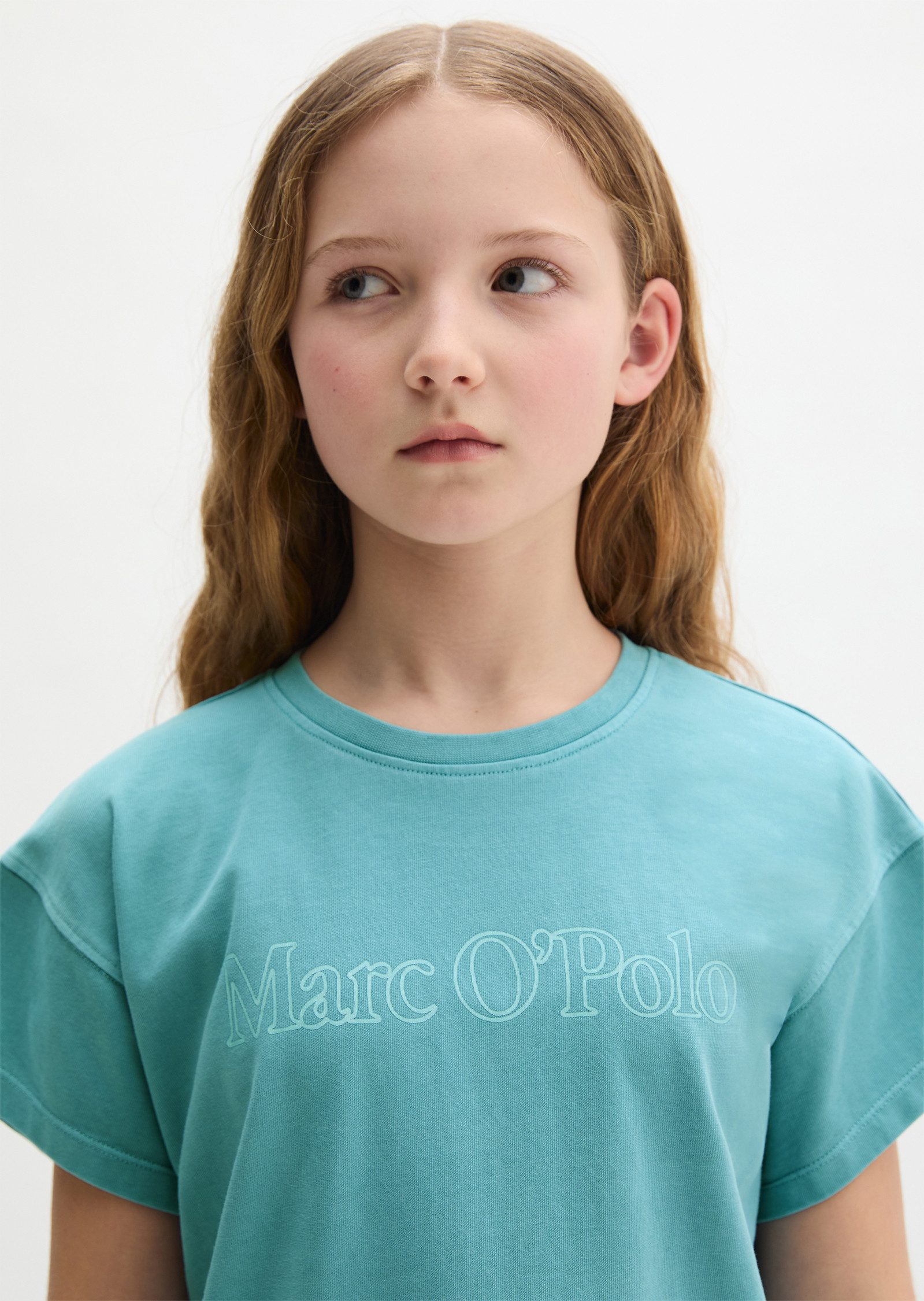 Marc O'Polo Jerseykleid für Mädchen, gerade geschnitten, mit coolem Brustprint