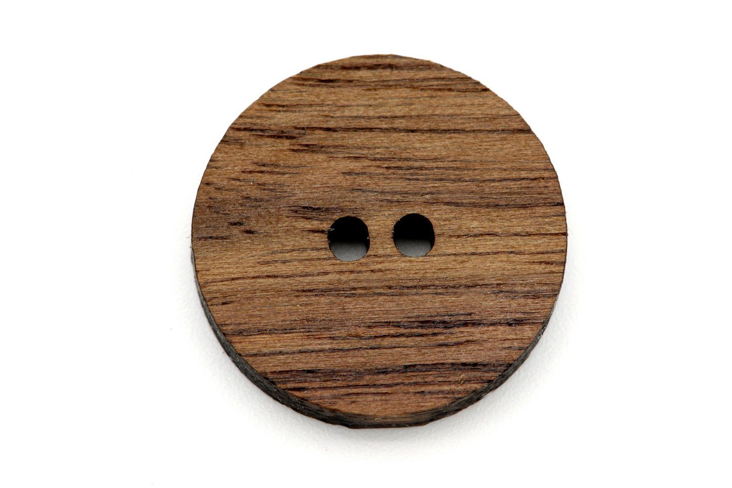 NaturSchatulle Knopf Holzknöpfe Natur 12-30mm, Rund 25 Stück I diverse Holzarten 2 Loch Basteln Nähen Annähen Rund