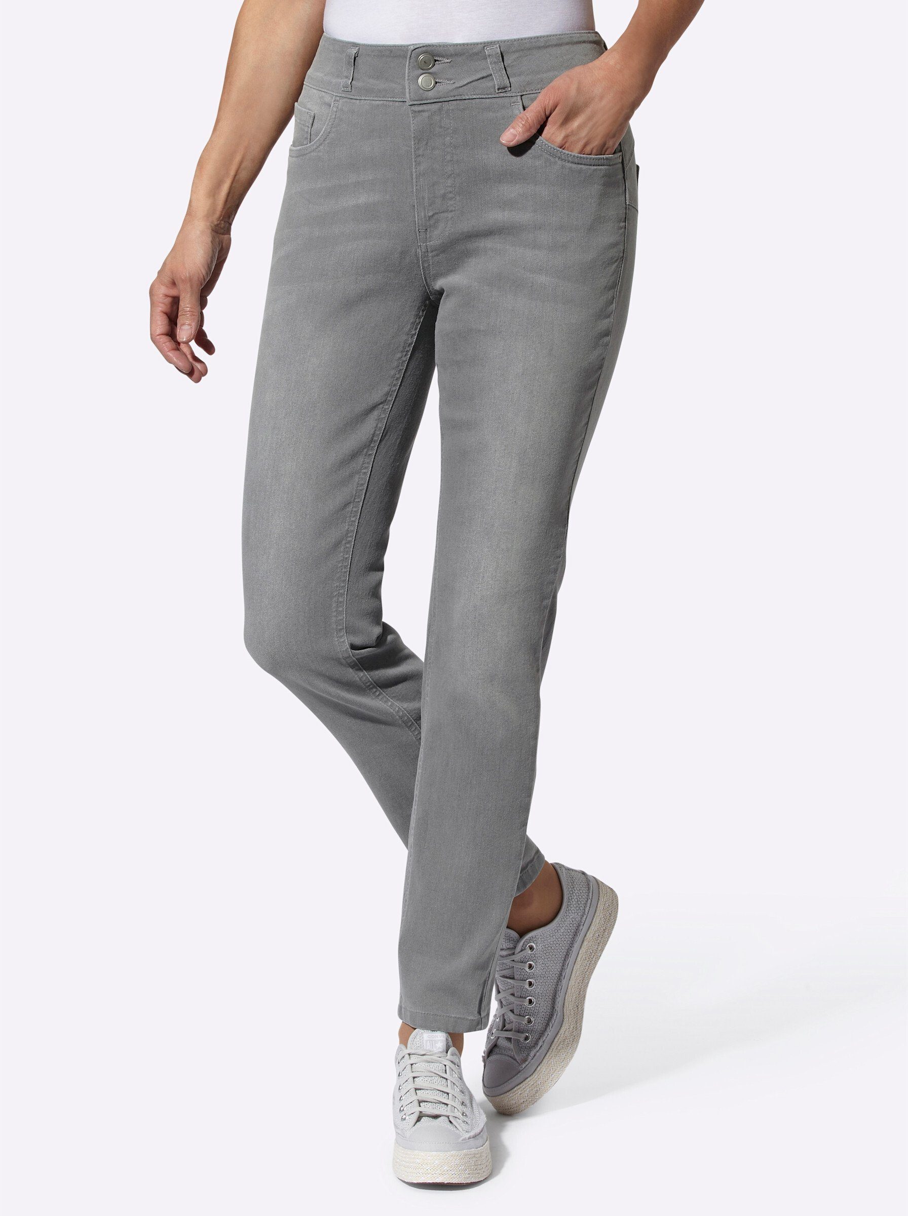 WITT WEIDEN Bequeme Jeans light grey-denim