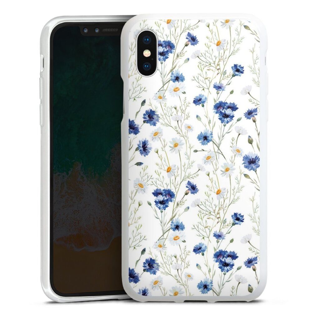 DeinDesign Handyhülle Muster Blume Blumen Flower Pattern 6, Apple iPhone X Silikon Hülle Bumper Case Handy Schutzhülle