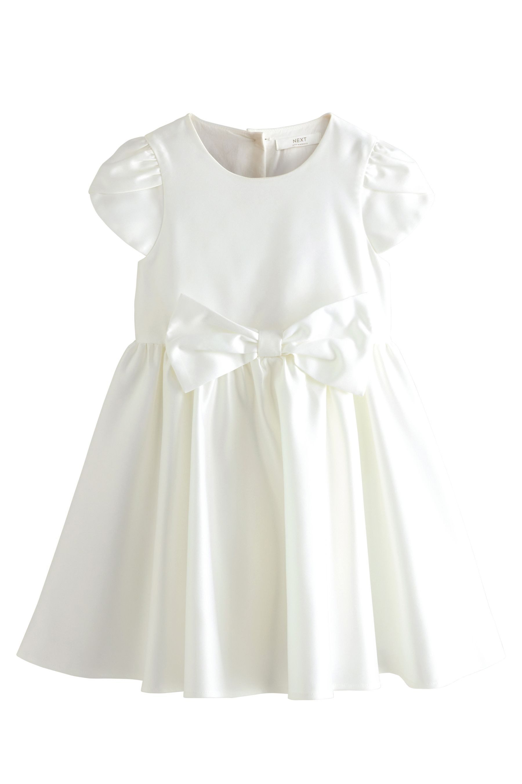 Next Partykleid Mädchenkleid mit Blumen und Schleife vorne (1-tlg)