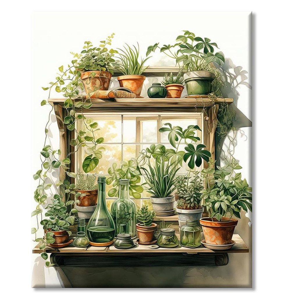 CLTYQ Malen nach Zahlen Malen nach Zahlen für Erwachsene – DIY Ölgemälde-Set,40 x 50 cm, mit Handbemalung, inklusive 3 Pinseln und Acrylfarben,Geschenk