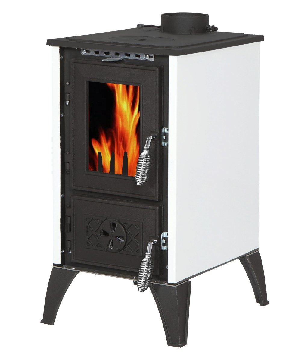 SimgeSoba Kaminofen mit Herdplatte 806 IGLO weiß, 10,60 kW