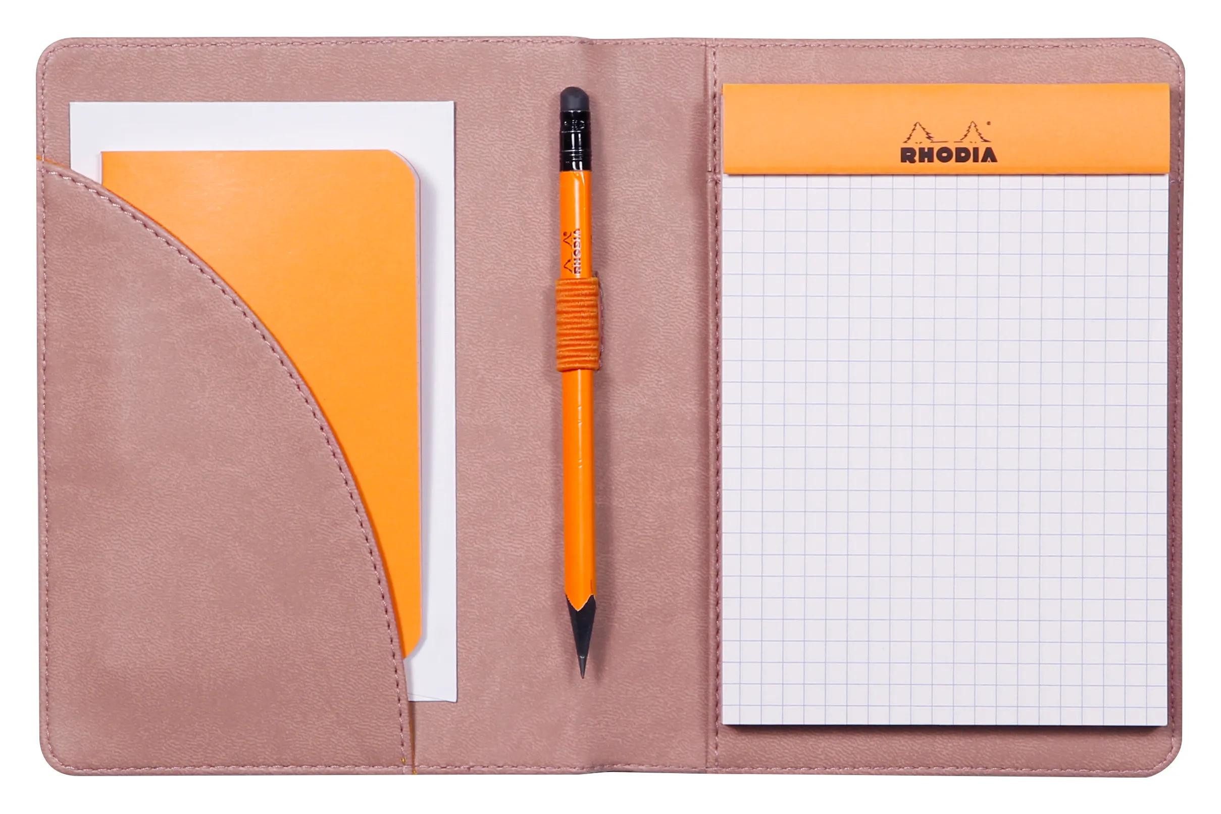 EXACOMPTA Organisationsmappe Mappe für Block oder Notizheft A6, N°13 13x17 cm Rosenholz 213009C, Rhodia, Blöcke, Hefte und Notizbücher