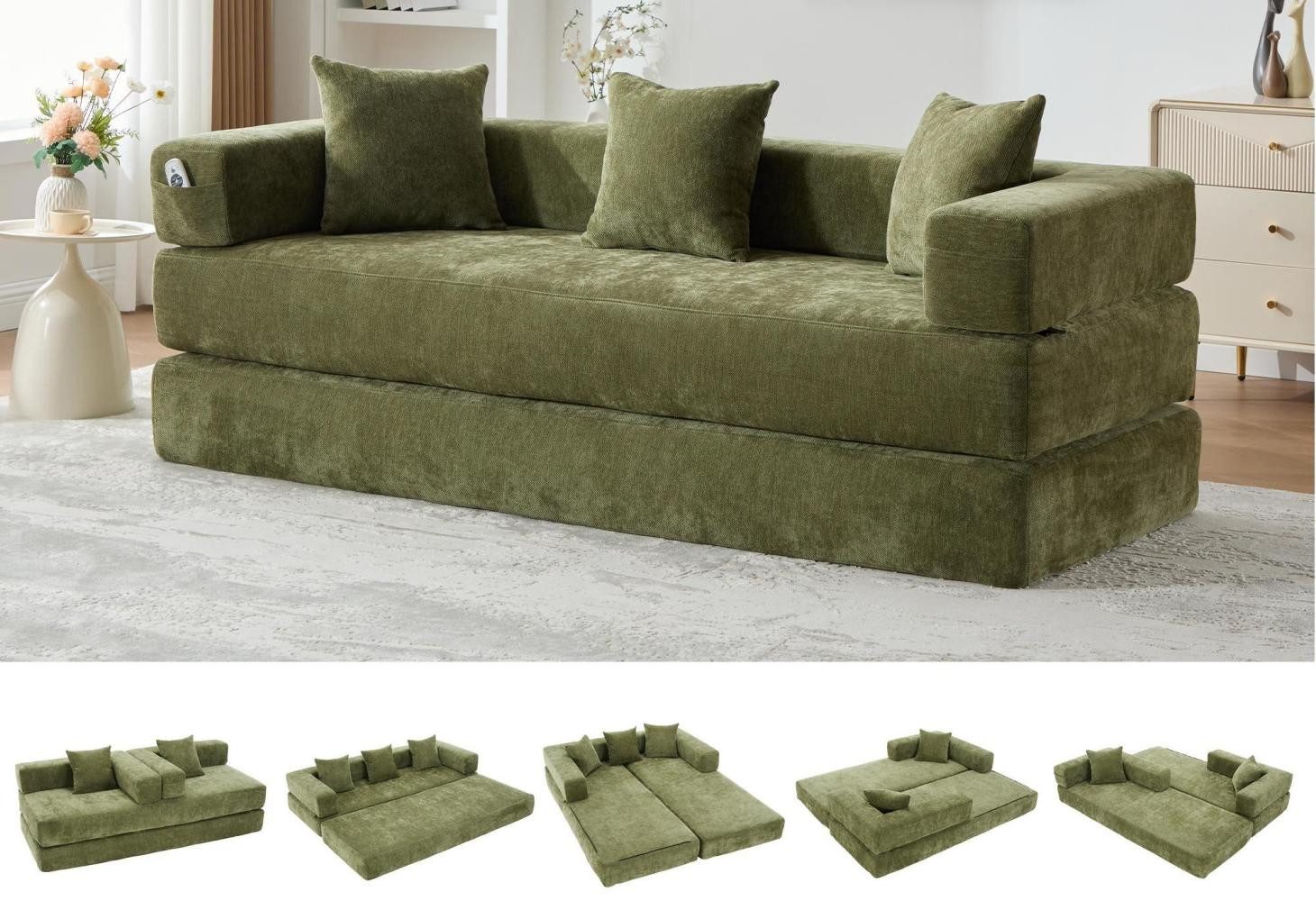 LVHOM Loungesofa 3 Sitzer Sofa mit günstig online kaufen