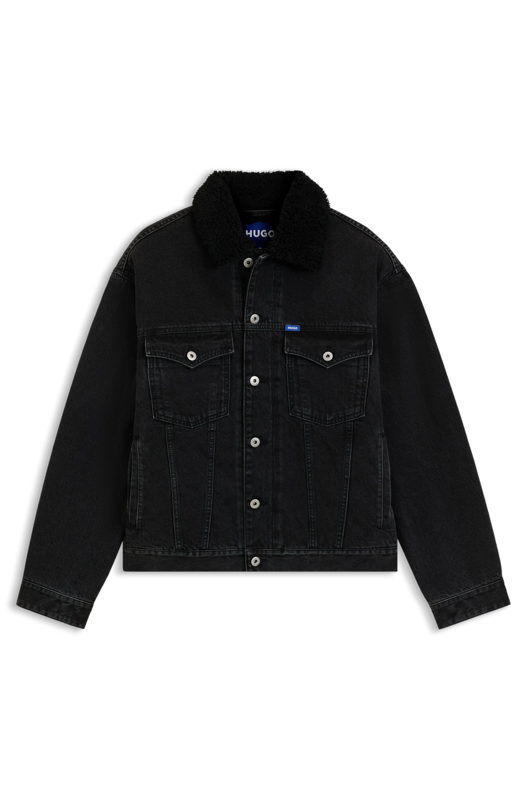 HUGO Jeansjacke Dex warm gefüttert, regular fit, stone washed – Bild 5 von 5