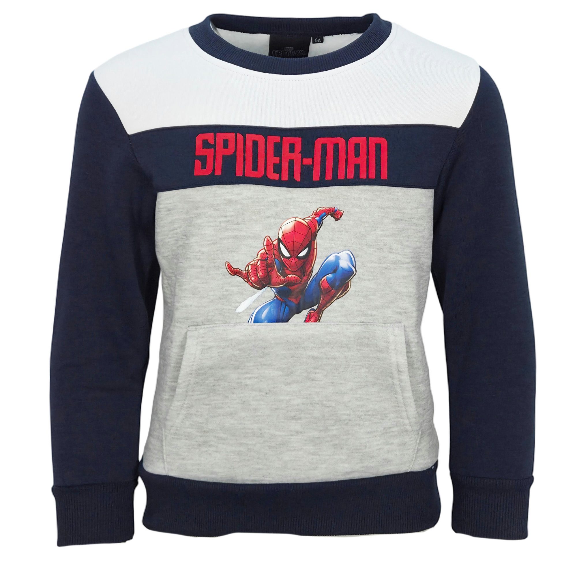 MARVEL Sweater Marvel Spiderman Kinder Jungen Pullover Pulli Sweater Gr. 92 bis 128