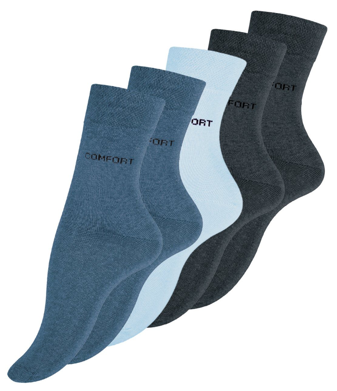 Cotton Prime® Socken ohne Gummibund (10-Paar) weiche Baumwollqualität