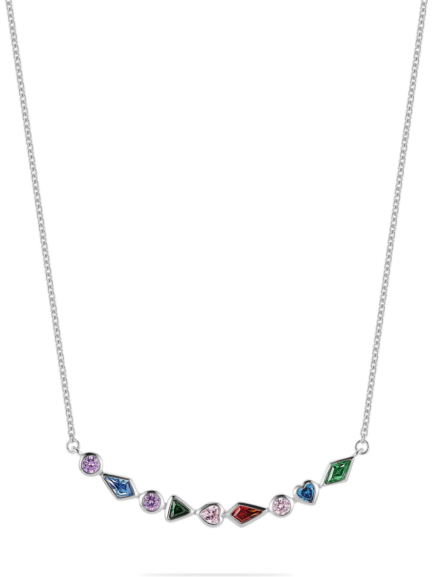JETTE Silberkette JETTE Damen-Kette 925er Silber 9 Zirkonia, KALEIDOSCOPE OF LOVE