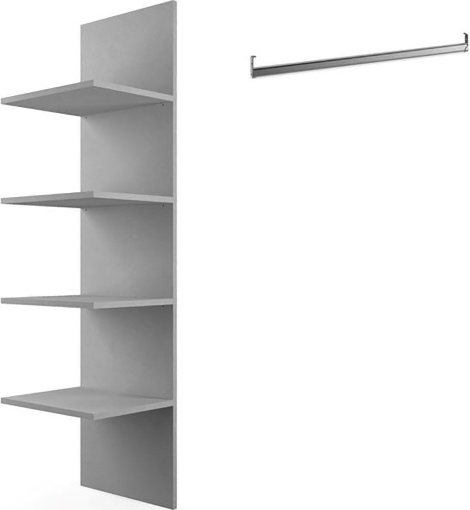 INOSIGN Inneneinteilung Jupiter – Steingrau, B135×H193 cm, 4 Böden B43 cm, SK-Einsatz B62 cm, + 1 Kleiderstange, Breite 61 cm, Zubehör für Schweber Jupiter, 275 cm