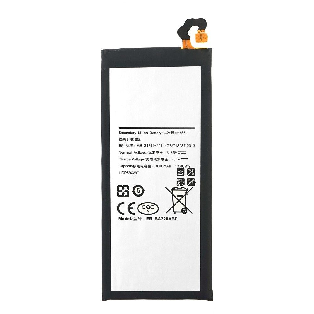 Akku für Samsung J7 2017 A7 2017 EB-BA720ABE 3600mAh Batterie wie Orig Handy-Akku (1 St)