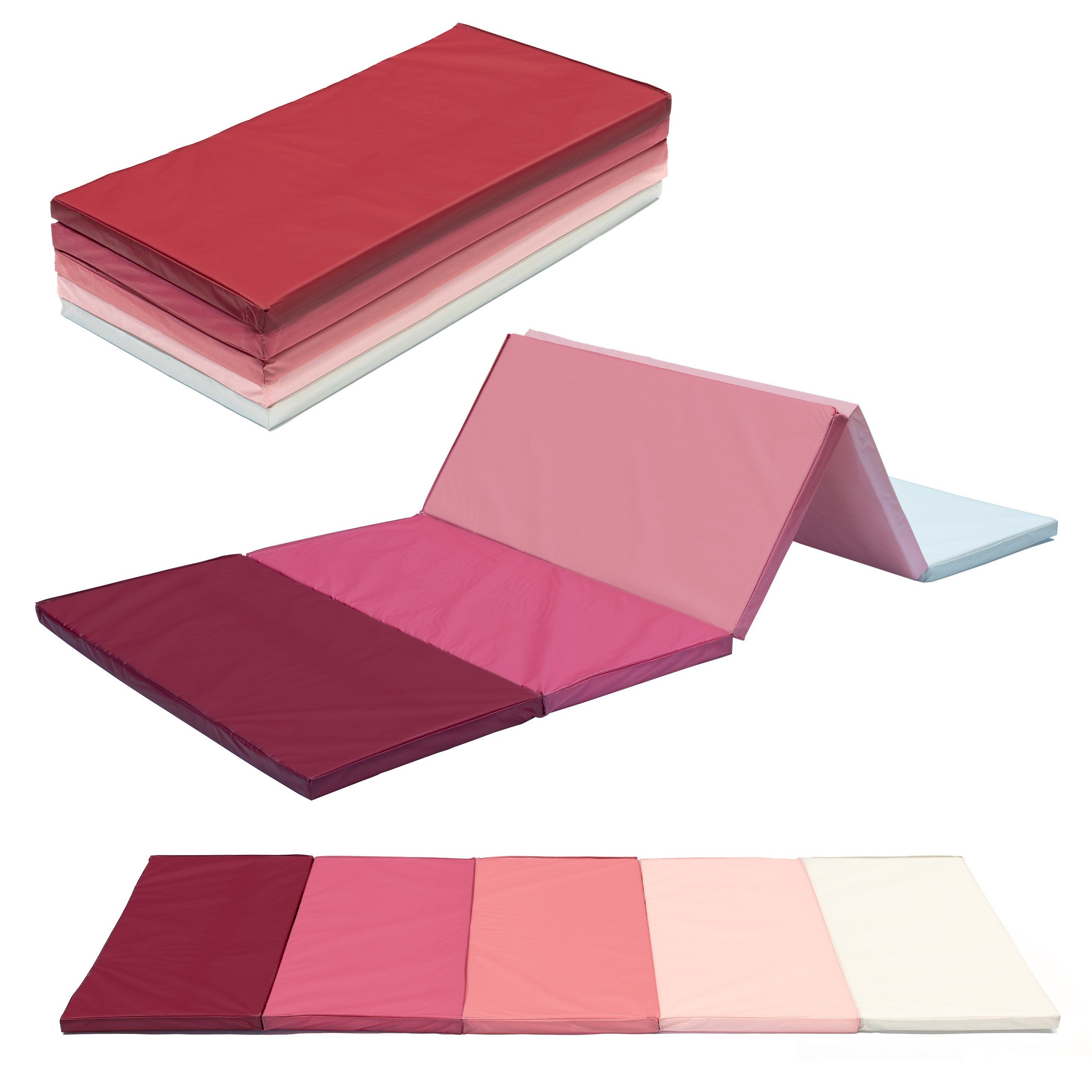Little Tiger® Weichbodenmatte Klappbare Turnmatte, ca. 185 x 76 x 3,2 cm, tragbare Matte, auch ideal als Gymnastikmatte, Fitnessmatte, Yogamatte, Spielmatte