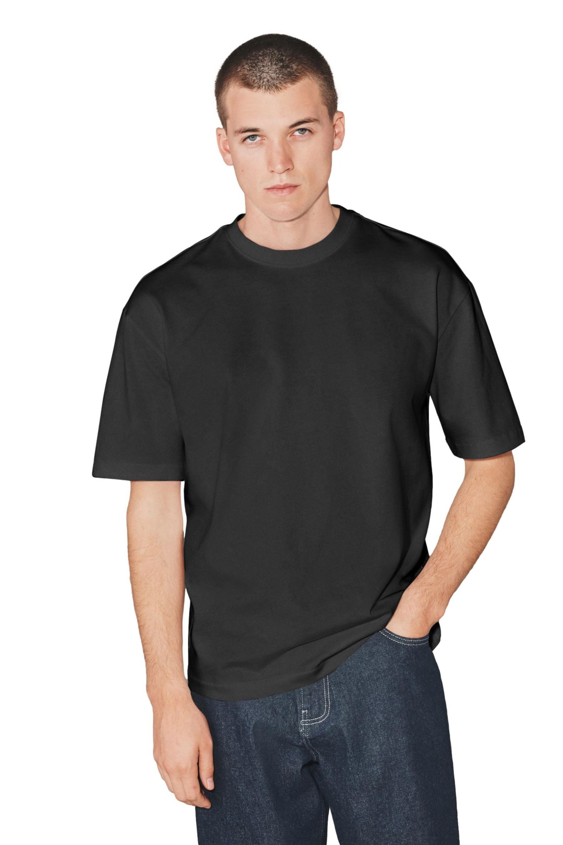 Next T-Shirt EDIT strukturiertes, kastiges T-Shirt (1-tlg)