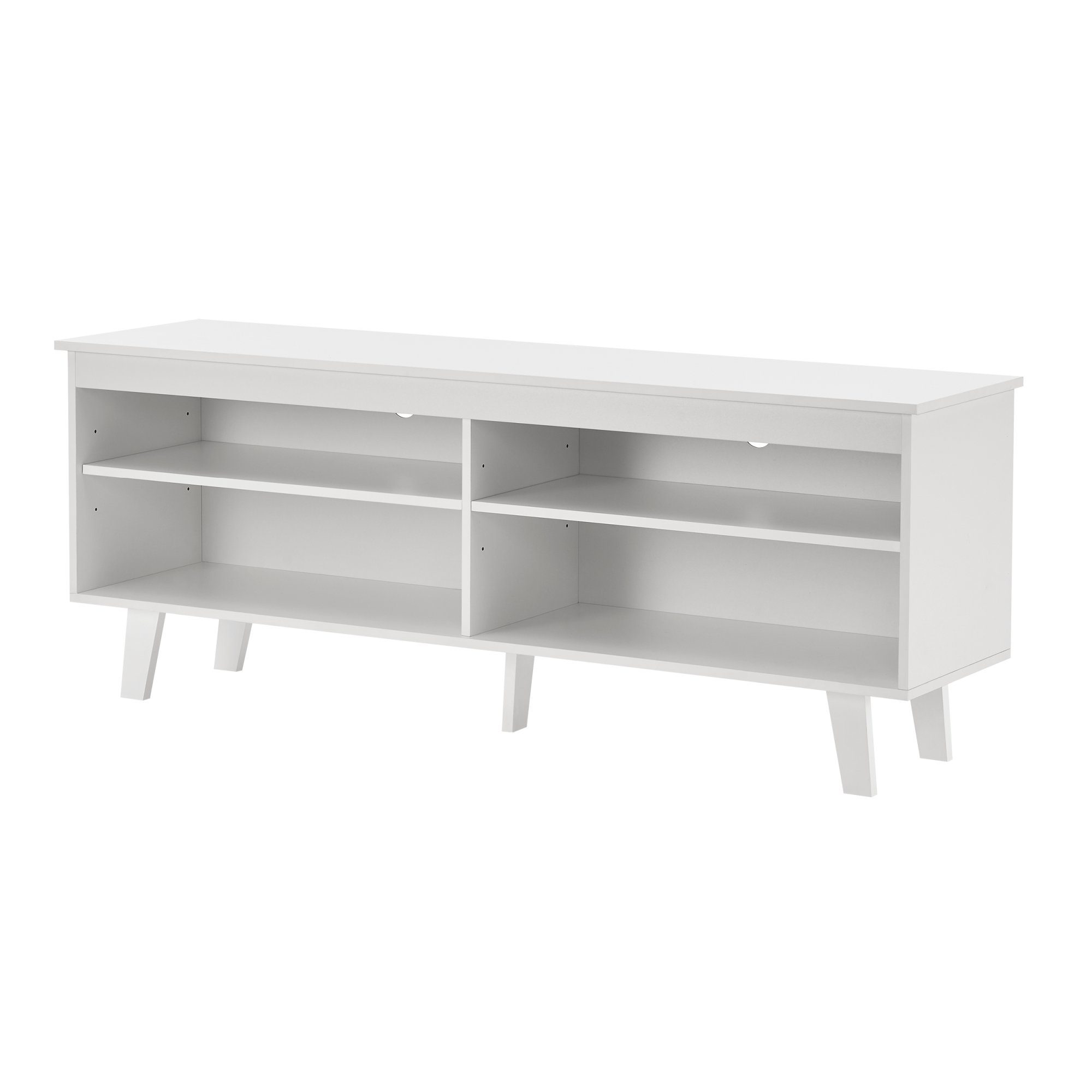 en.casa TV-Schrank »Stenløse« mit Ablagefächern 150x38x58 Weiß cm 4