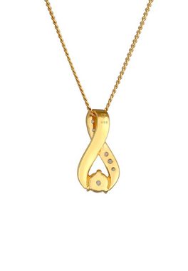 Elli Premium Collierkettchen Infinity Symbol Topas 585 Gelbgold