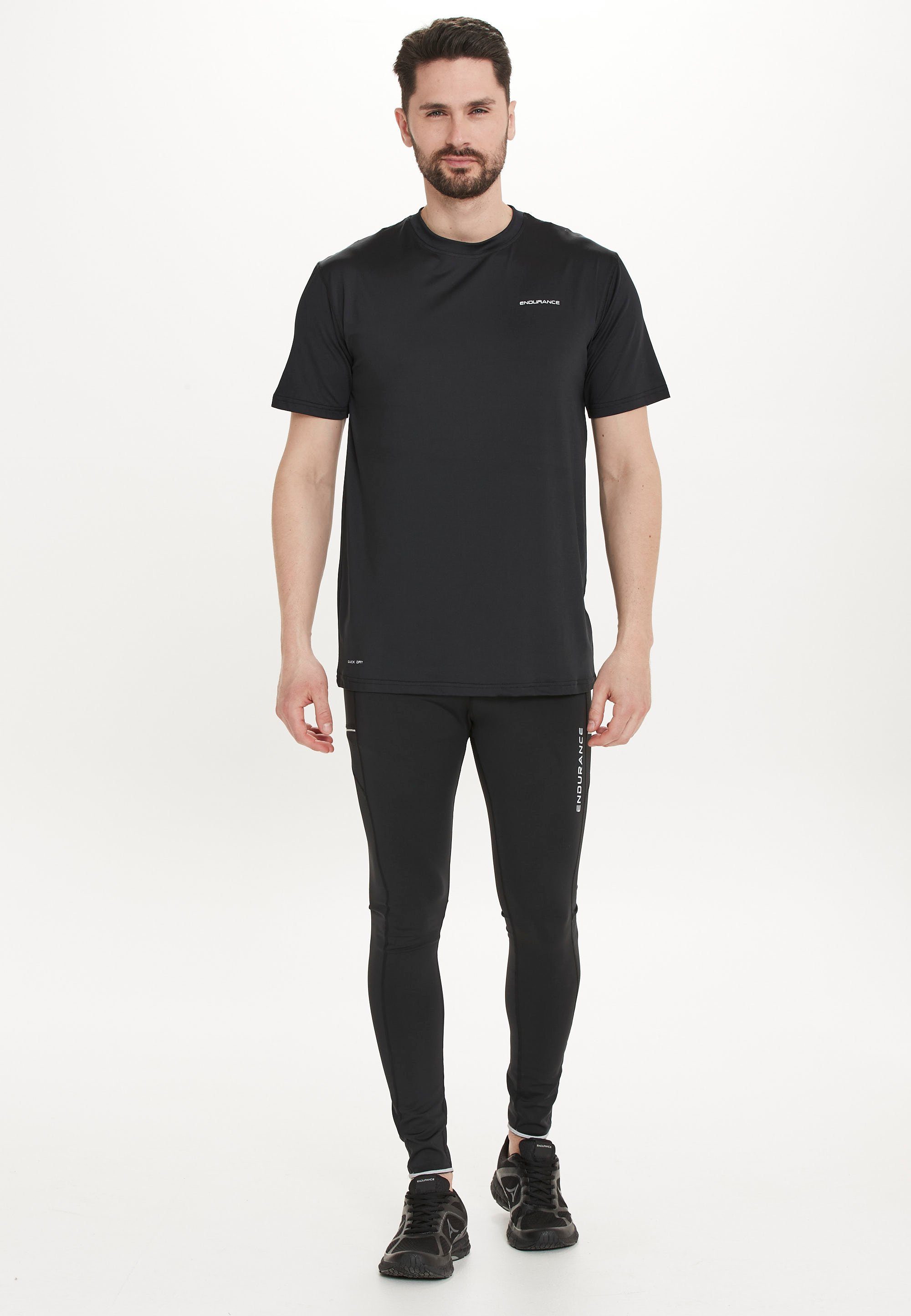 atmungsaktiven schwarz ENDURANCE aus Kulon Funktionsshirt (1-tlg) Funktionsstretch