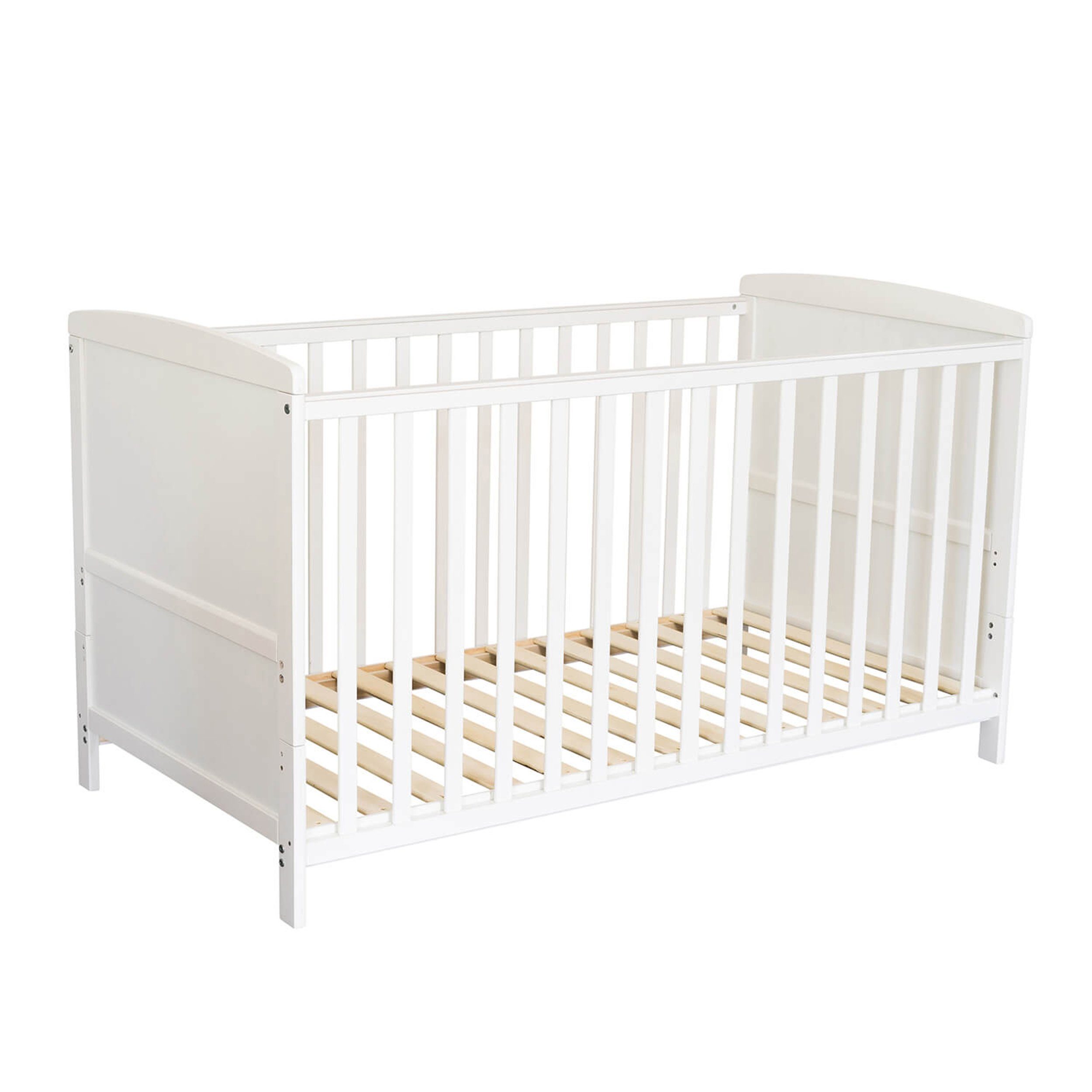 Babybett Mika 140x70cm in Weiß, umbaubar zum Juniorbett