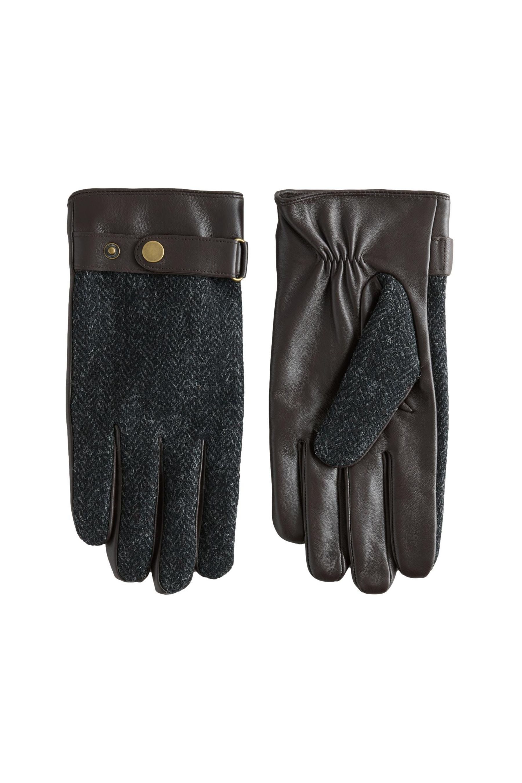 Lederhandschuhe Handschuhe aus Harris Tweed und Leder