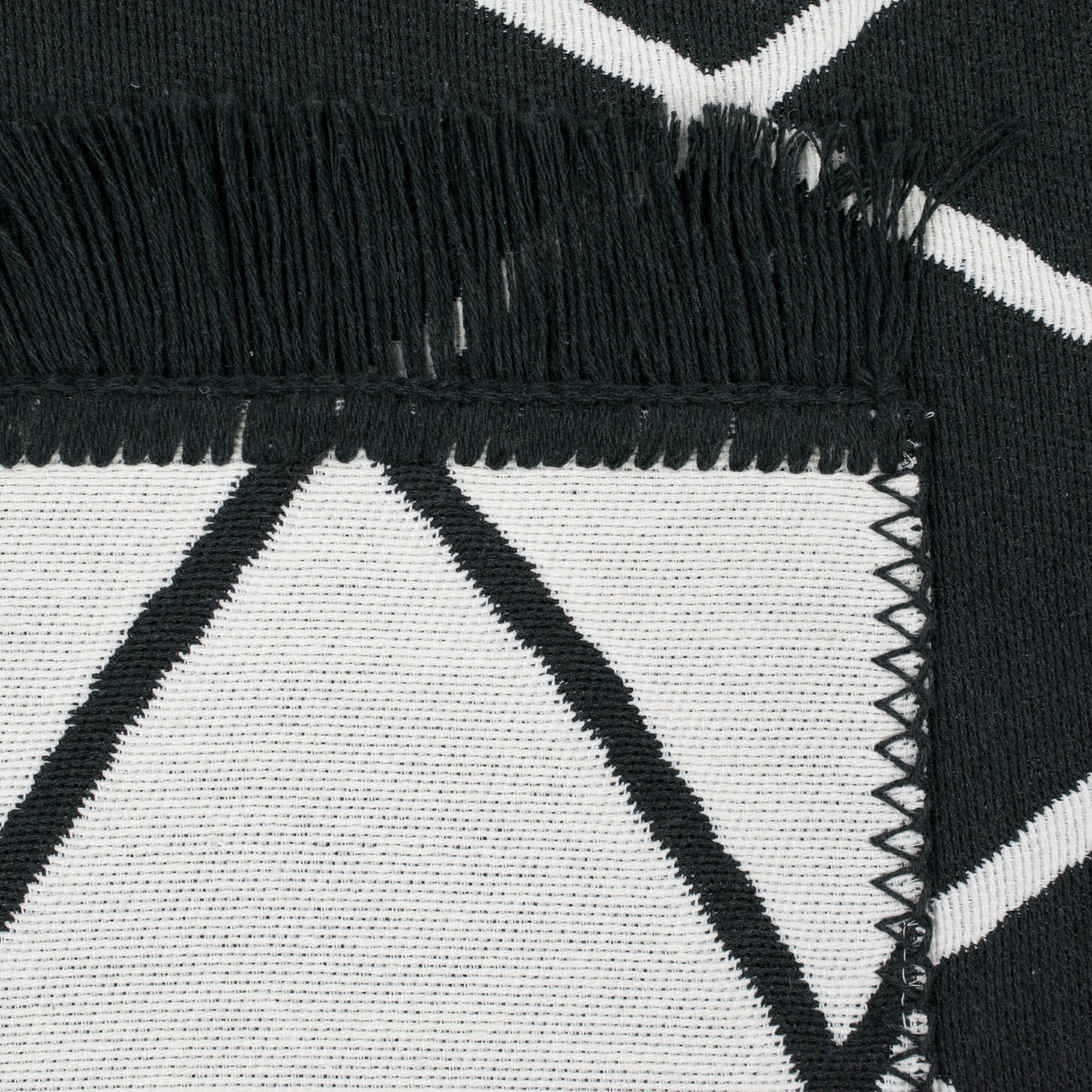 Outdoorteppich Wendeteppich für 2 Teppich-Traum, drinnen creme, weiß schwarz Farbdesigns Rauten rechteckig draußen &