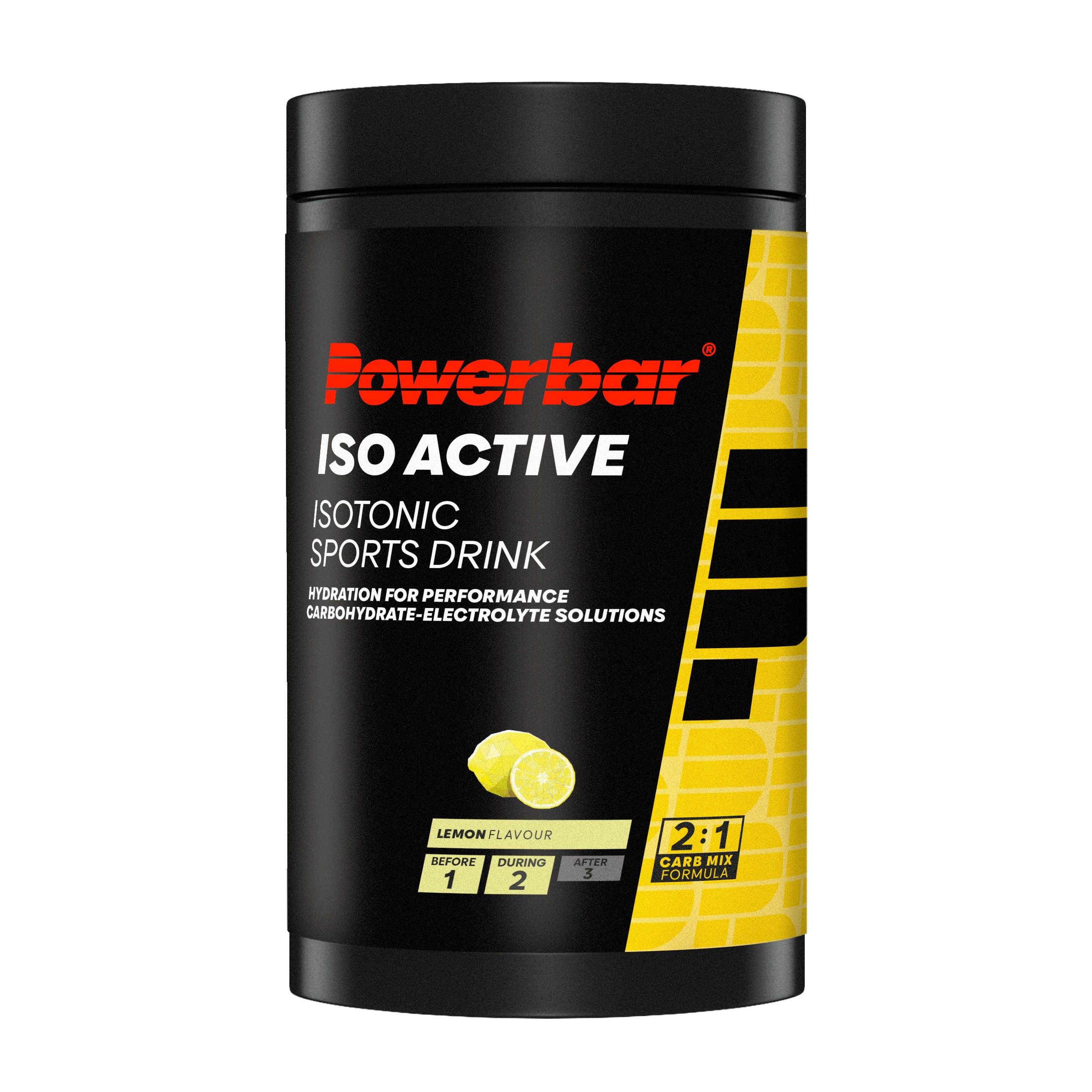 PowerBar Isoactive Lemon 600g - Isotonisches Sportgetränk 5 Elektrolyte Pulver Pulver, 1 er Dose à 1 St., 600 g, Kohlenhydrate Verhältnis von 2:1