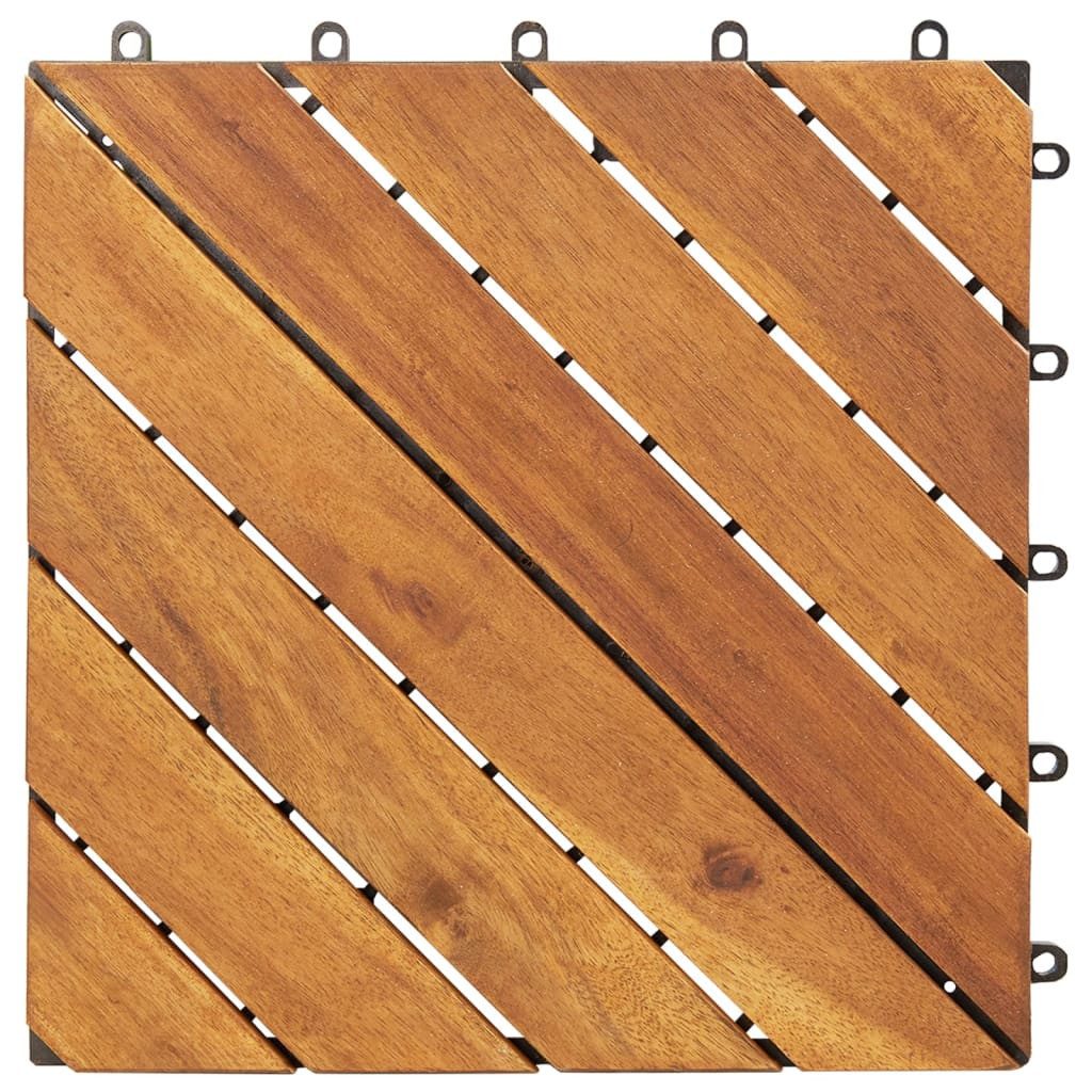 vidaXL Holzfliesen, Terrassenfliesen 10 Stk. 30x30 cm Massivholz Akazie