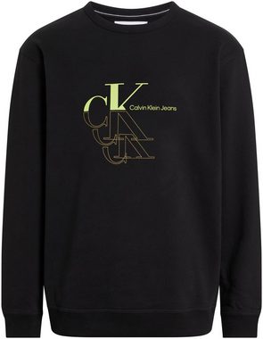 Calvin Klein Jeans Sweatshirt MONOGRAM ECHO CREW NECK mit Logodruck