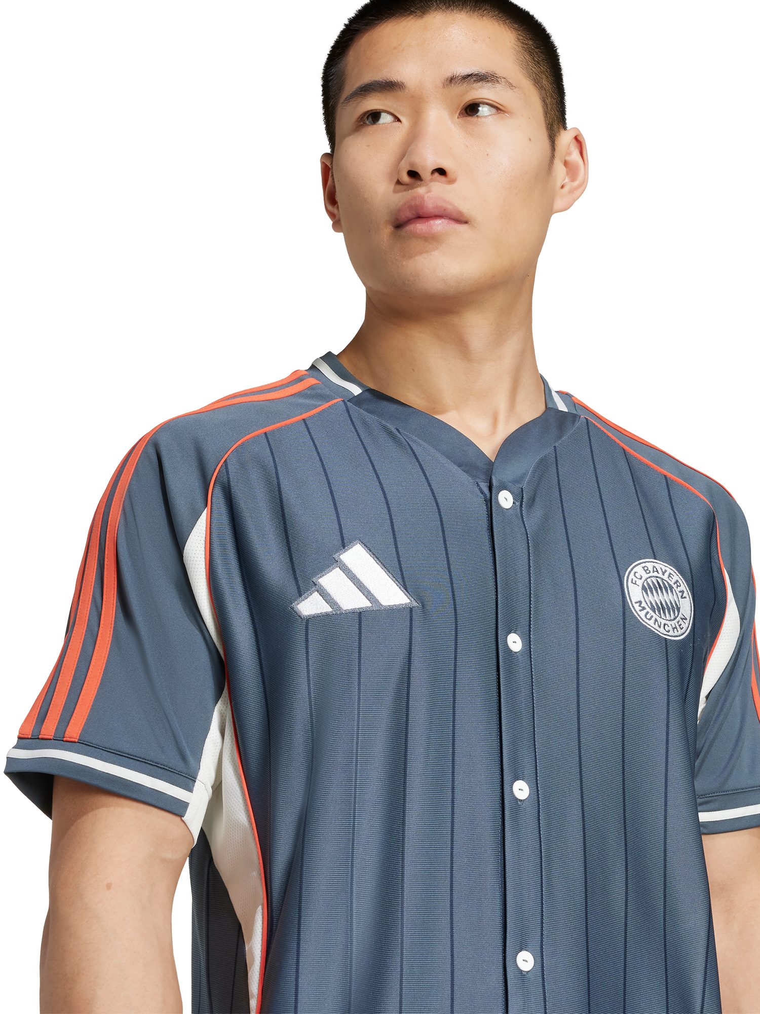 adidas Performance T-Shirt FC Bayern München, Baseballshirt US, Unisex, Navy