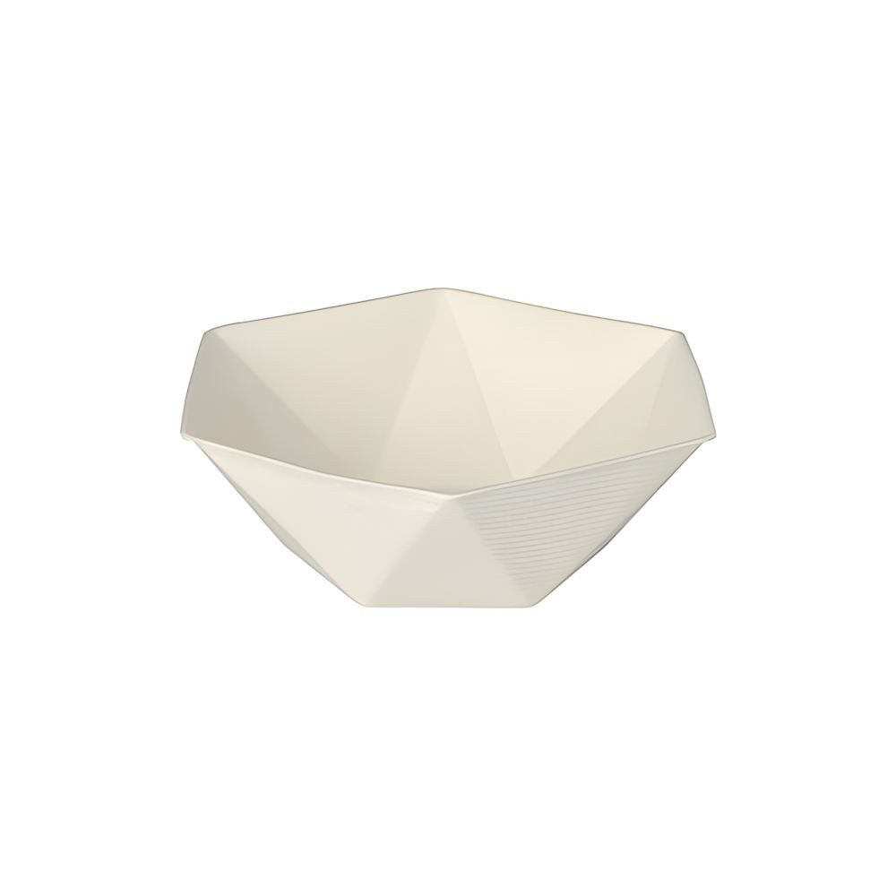 PAPSTAR Einwegschale 144 x Schalen Zuckerrohr 6-eckig 400 ml 5 x 16 x 14 cm weiss Diamond, Zuckerrohr