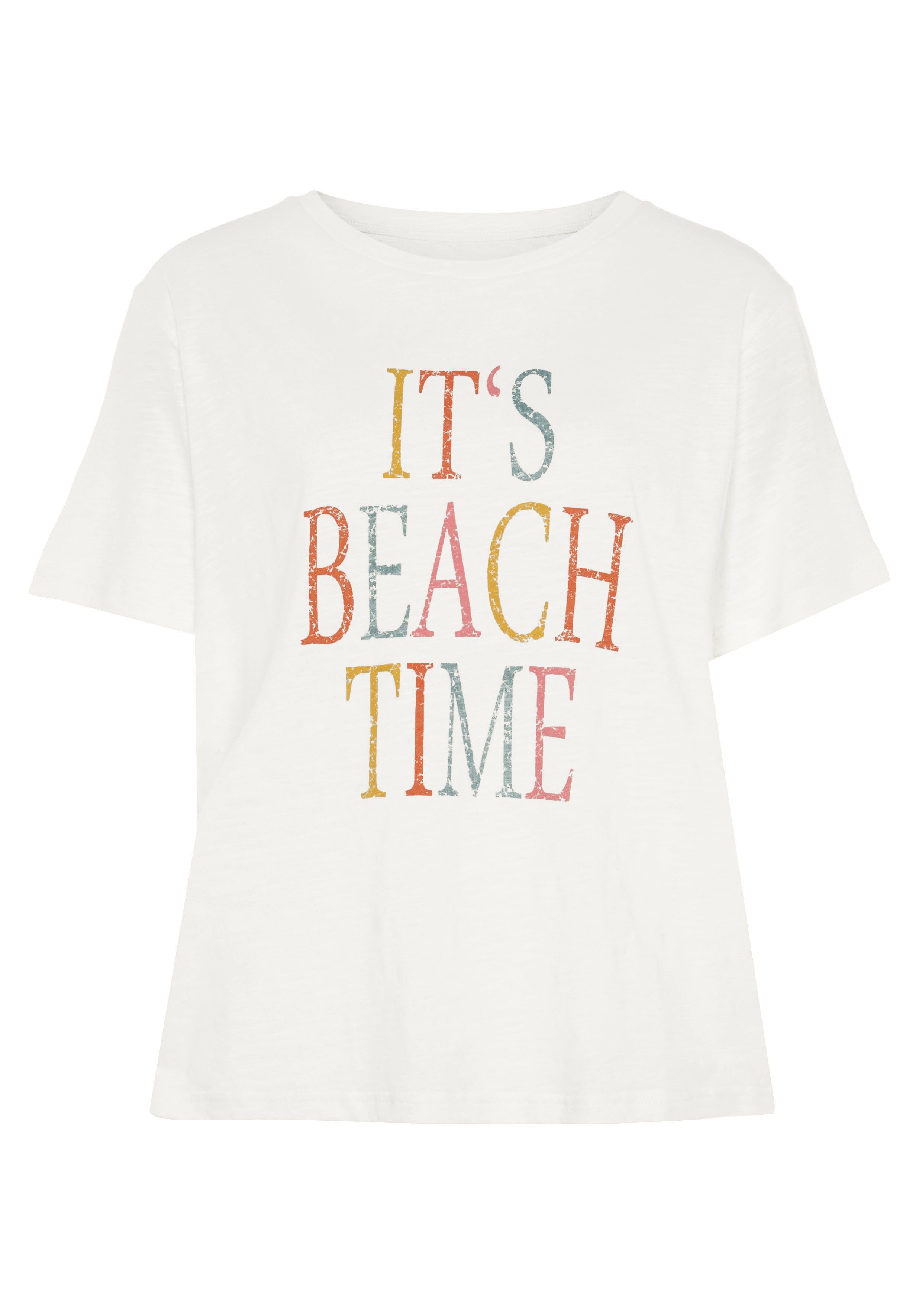 zwei (Packung, 2-tlg) Beachtime T-Shirt verschiedenen mit Drucken