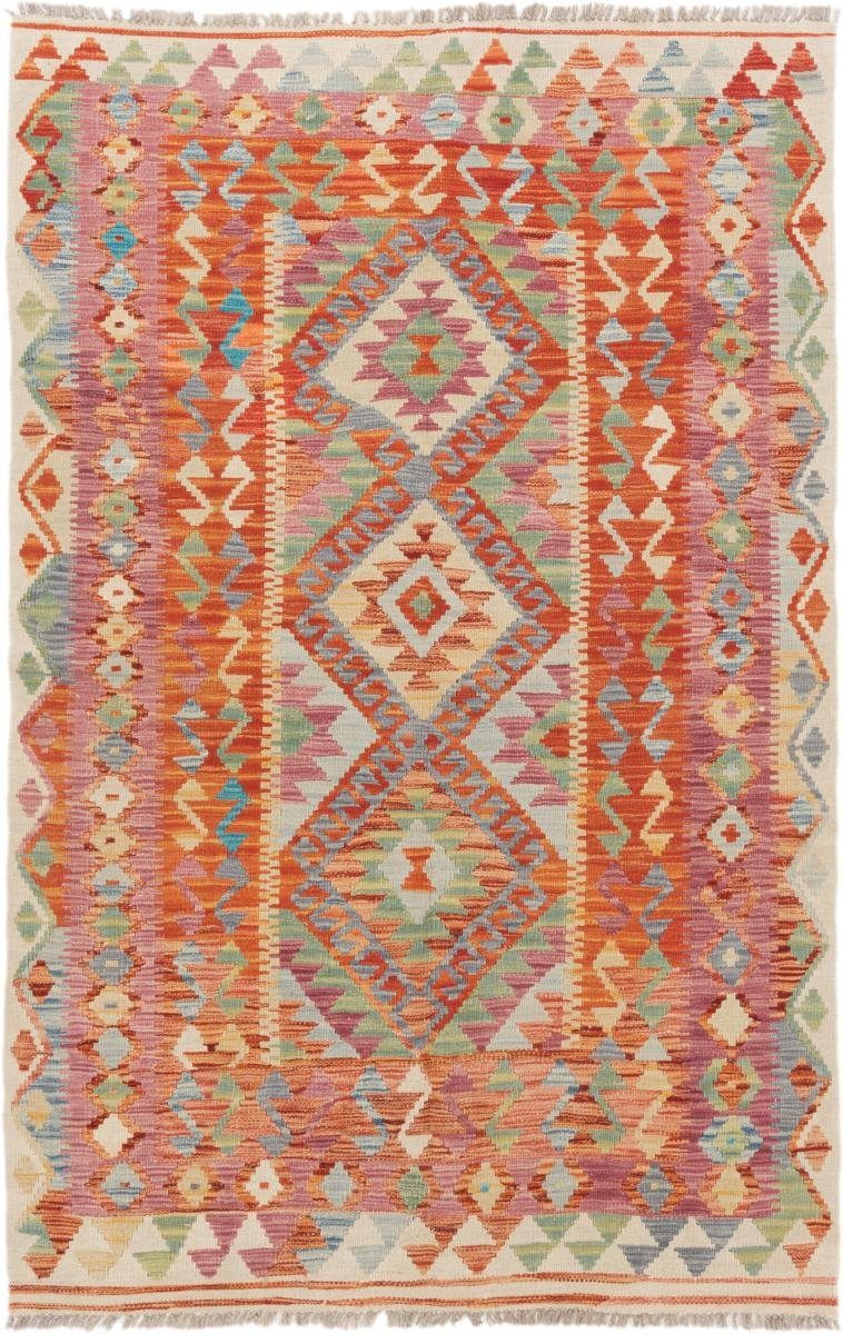 Orientteppich Kelim Afghan 122x191 Handgewebter Orientteppich, Nain Trading, rechteckig, Höhe: 3 mm