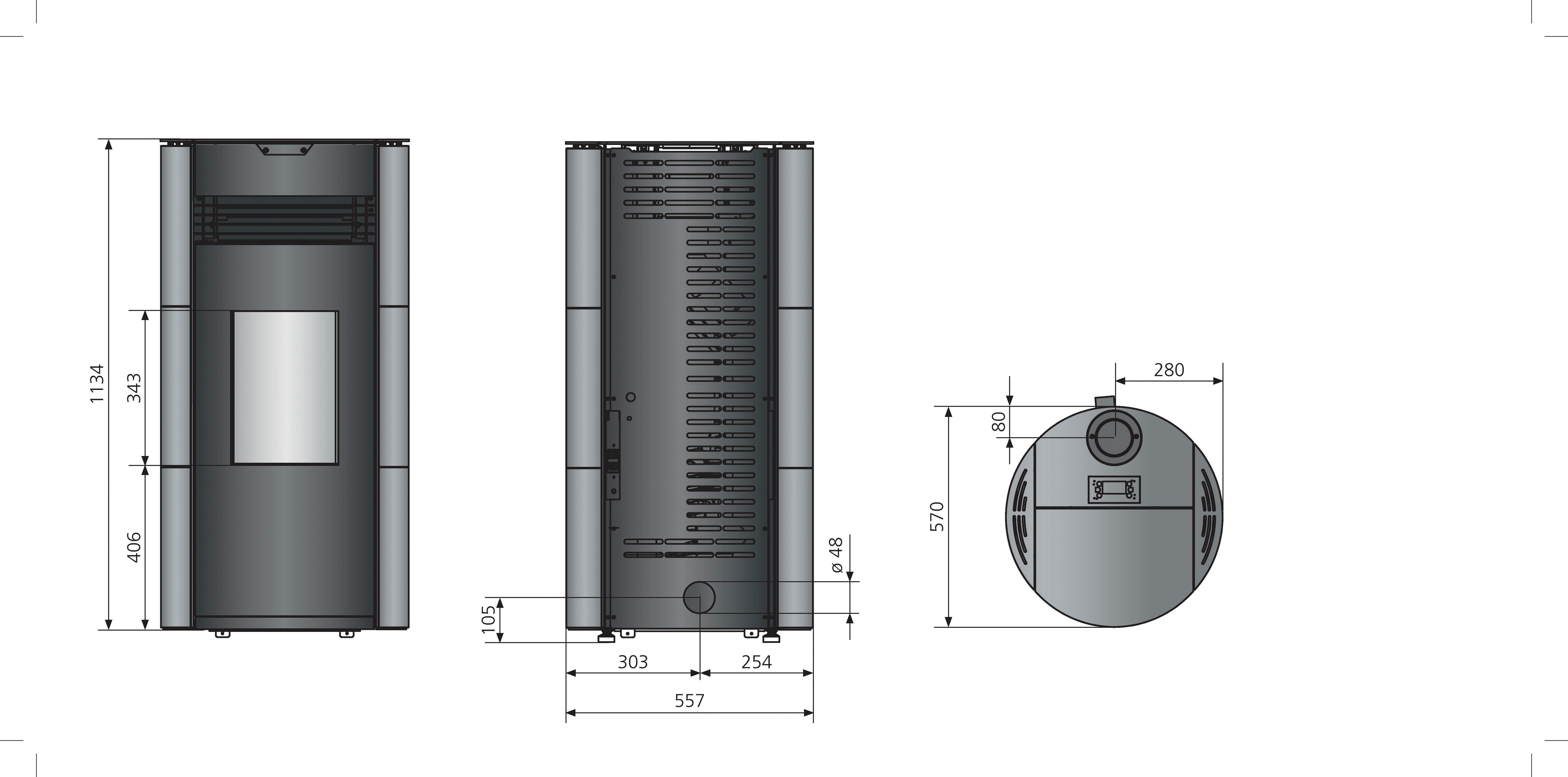 JUSTUS Pelletofen Norta, 8 kW, Zeitbrand, günstig online kaufen