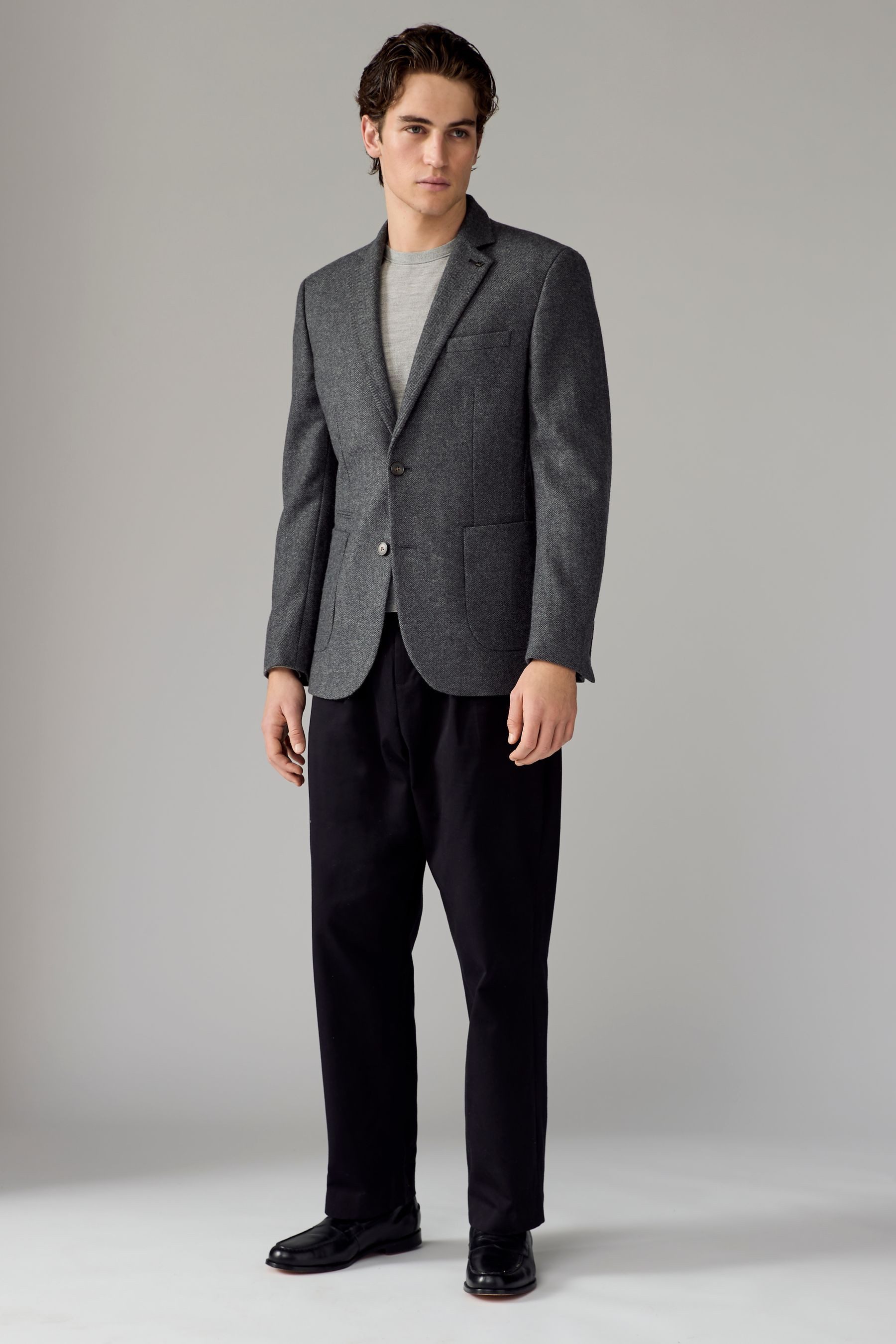 Next Sakko Signature Slim Fit Sakko mit Fischgrätmuster (1-tlg)