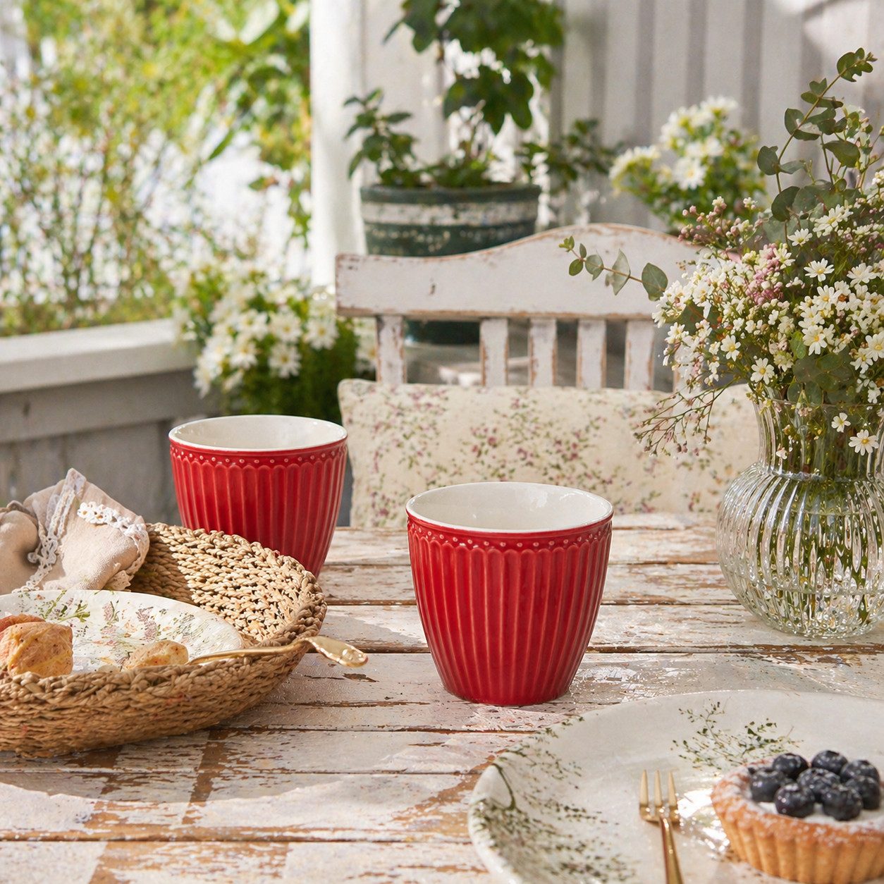 Greengate Becher GreenGate Latte Becher Alice Rot