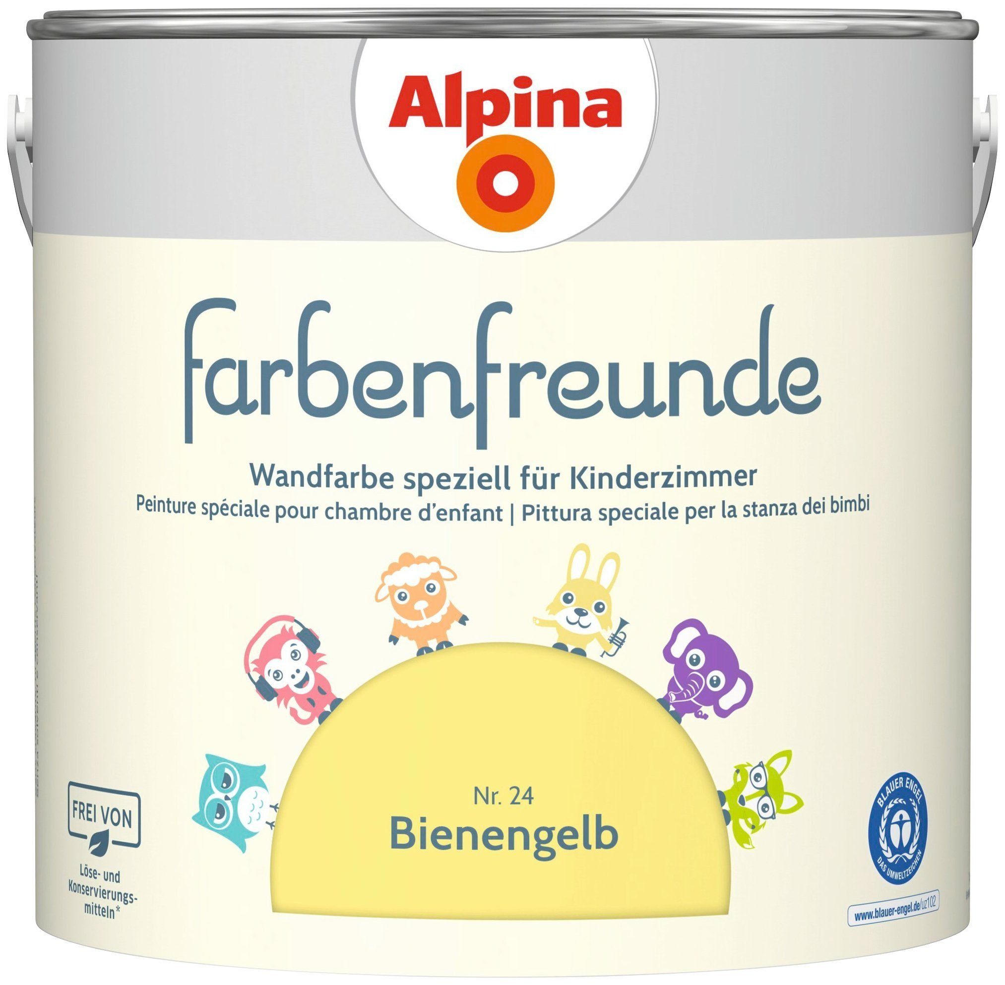 Alpina Kinderfarbe Alpina 2,5 L. Farbenfreunde, Bienengelb No.24