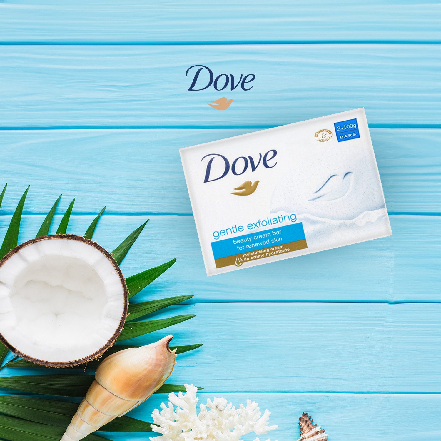 DOVE / UNILEVER Gesichtsseife Dove Seifenstück Gentle - feuchtigkeitsspendend und erfrischend, 1-tlg., Dove Seifen feuchte und weiche Haut den ganzen Tag