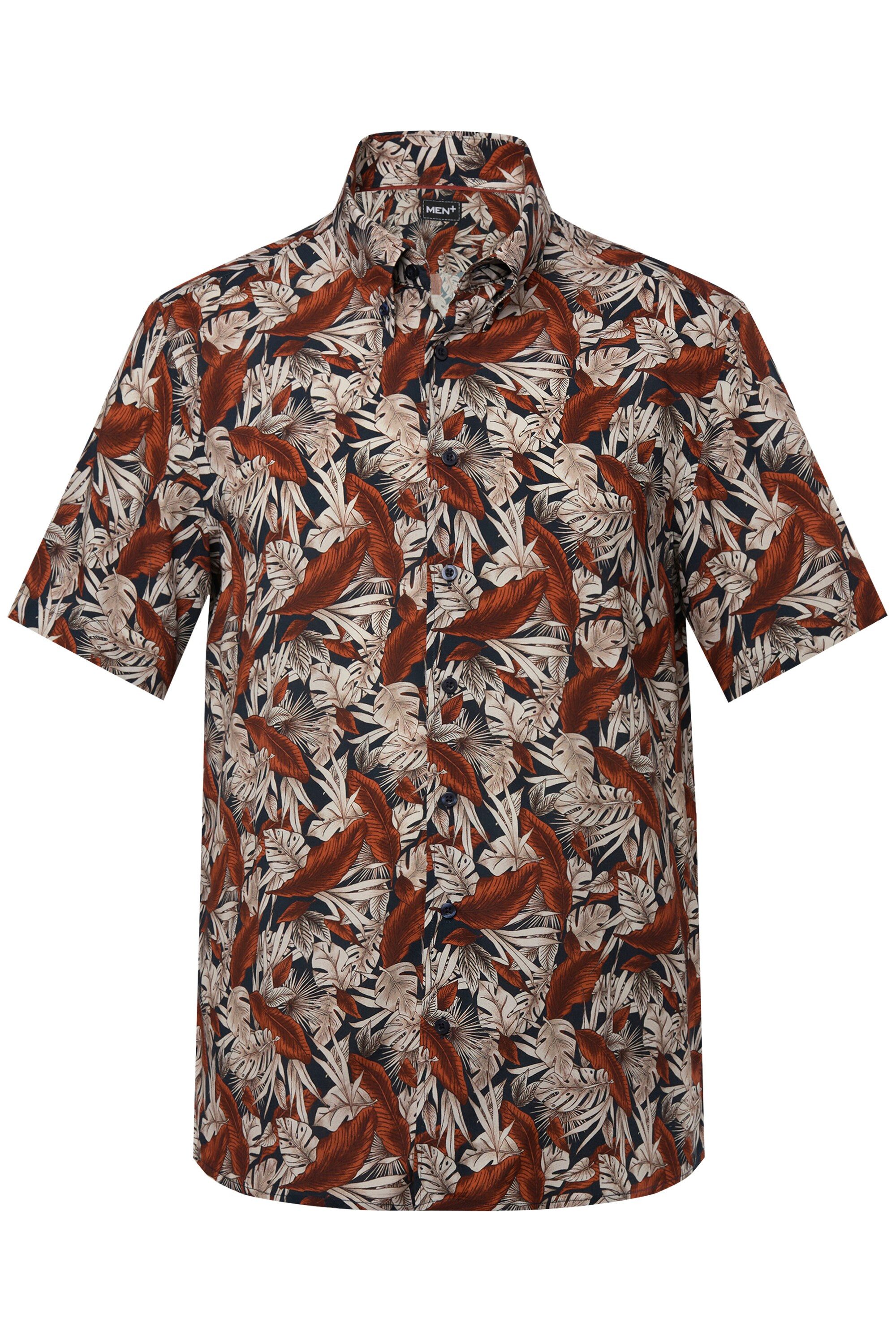 Men Plus Kurzarmhemd Hemd Bauchfit Halbarm Buttondown-Kragen günstig online kaufen