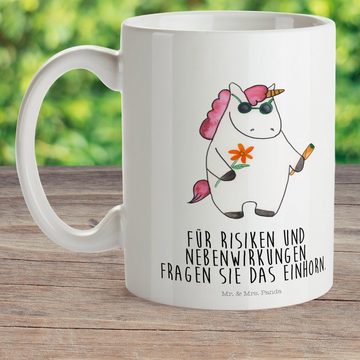 Mr. & Mrs. Panda Kinderbecher Einhorn Woodstock - Weiß - Geschenk, Bruchsichere Tasse, Unicorn, Rei, Kunststoff, Kindergeschichten Motive