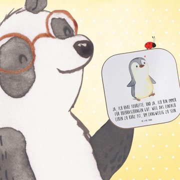Mr. & Mrs. Panda Getränkeuntersetzer Pinguin Tourette - Weiß - Geschenk, Tics, Getränkeuntersetzer, Unters, 1-tlg., Liebevolle Motive