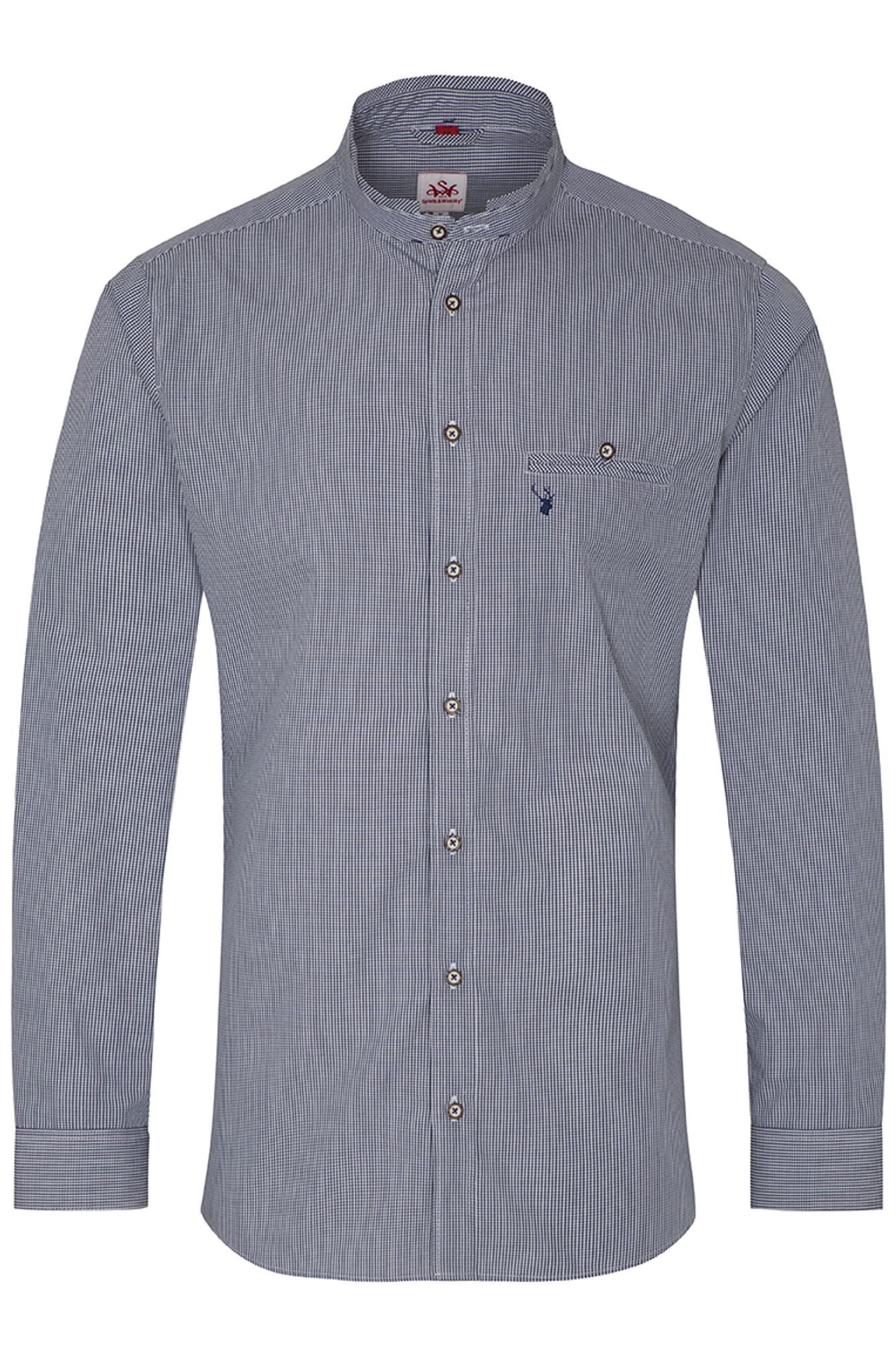 Spieth & Wensky Langarmhemd Alexander-Hemd (401430-0948) regular fitStehkragen