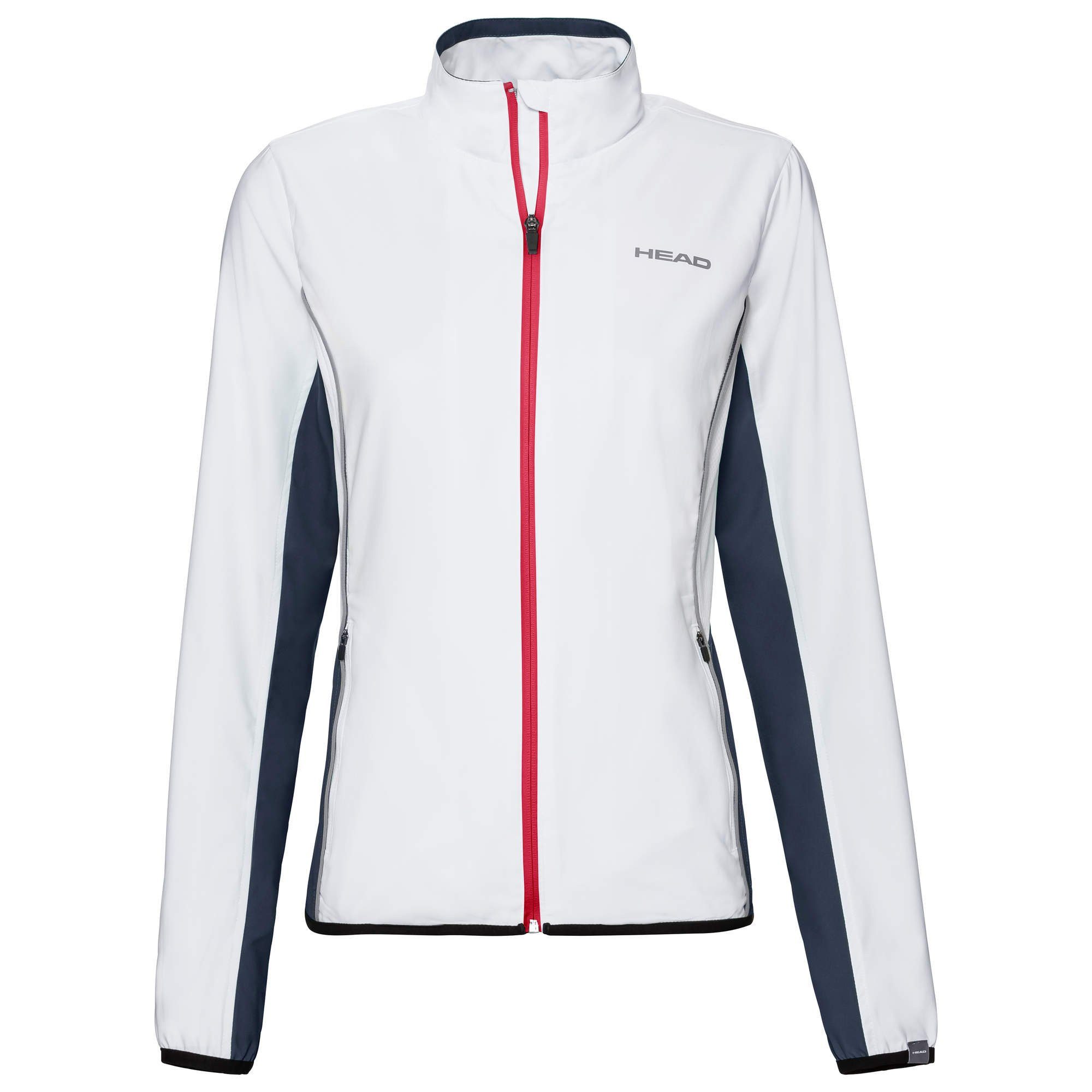 Tennisjacke Club weiss/dunkelblau Mädchen